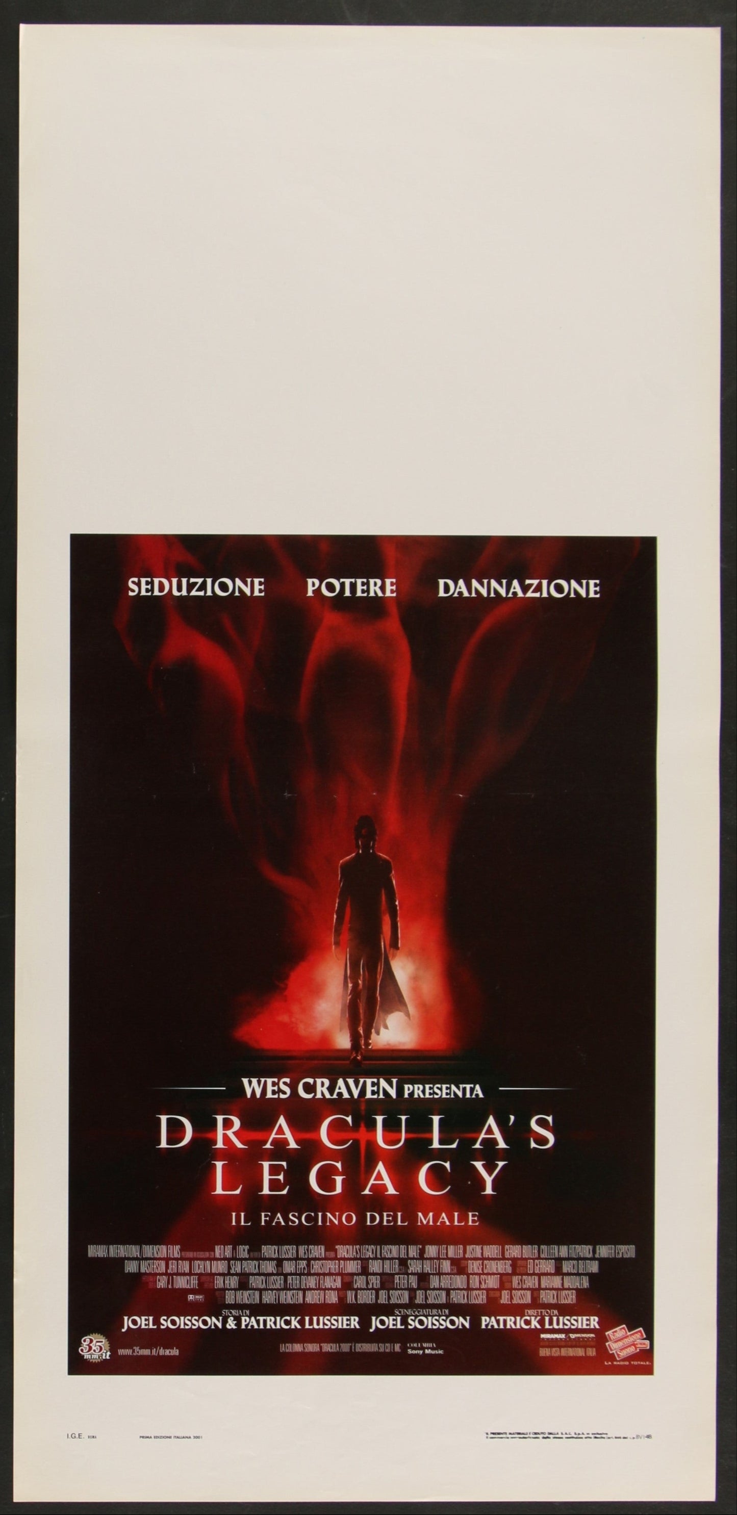 Dracula 2000 (2001) Original Italian Locandina Movie Poster