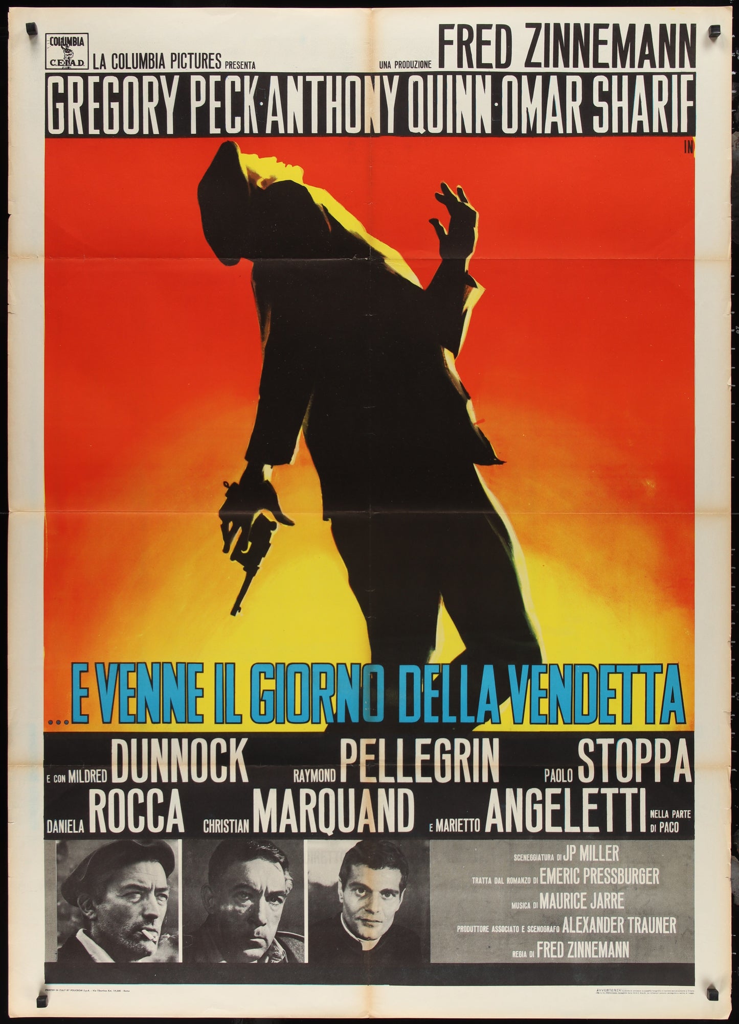 Behold A Pale Horse (1960s RR) Original Italian One Panel Movie Poster