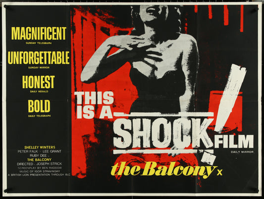 The Balcony (1963) Original UK Quad Movie Poster
