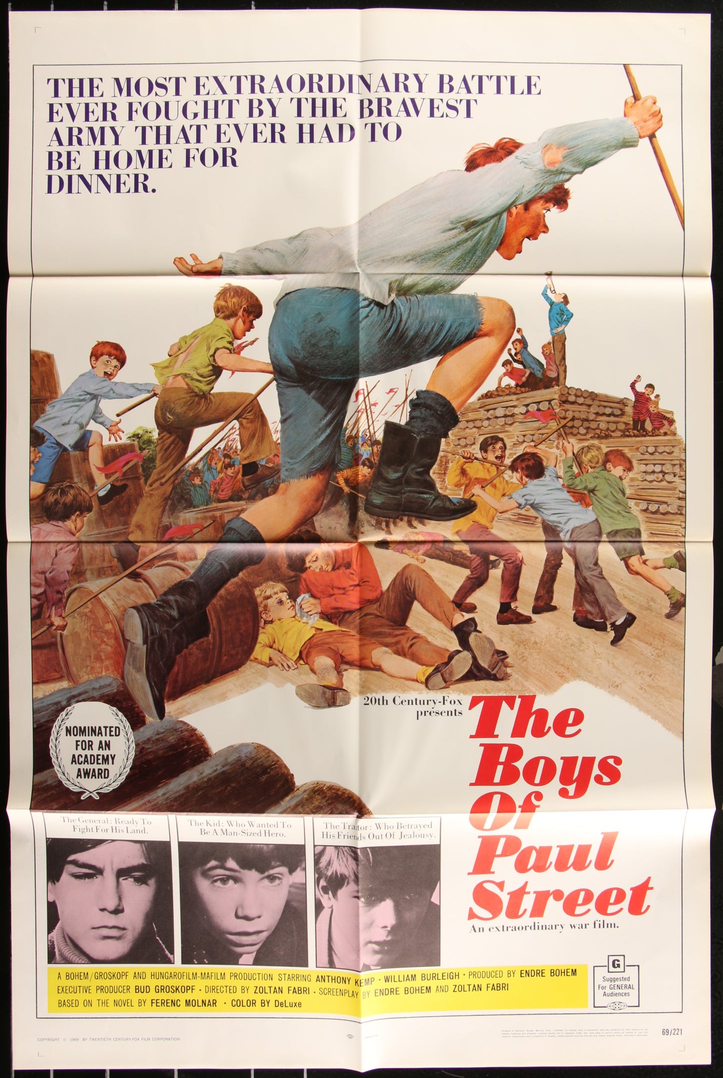 The Boys Of Paul Street (1969) Original US One Sheet Movie Poster