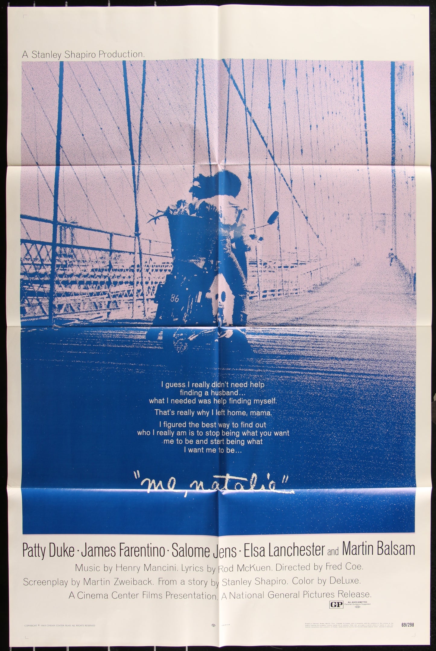 Me, Natalie (1969) Original US One Sheet Movie Poster