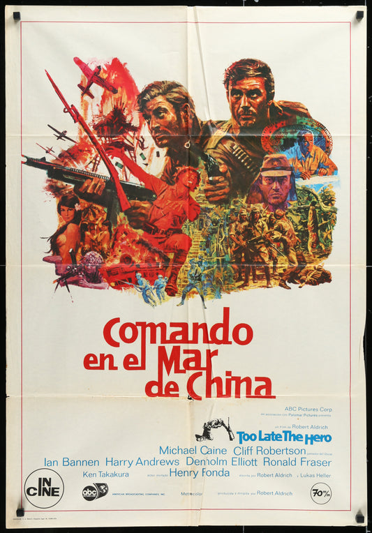 Too Late The Hero (1983) Original Spanish Movie Poster
