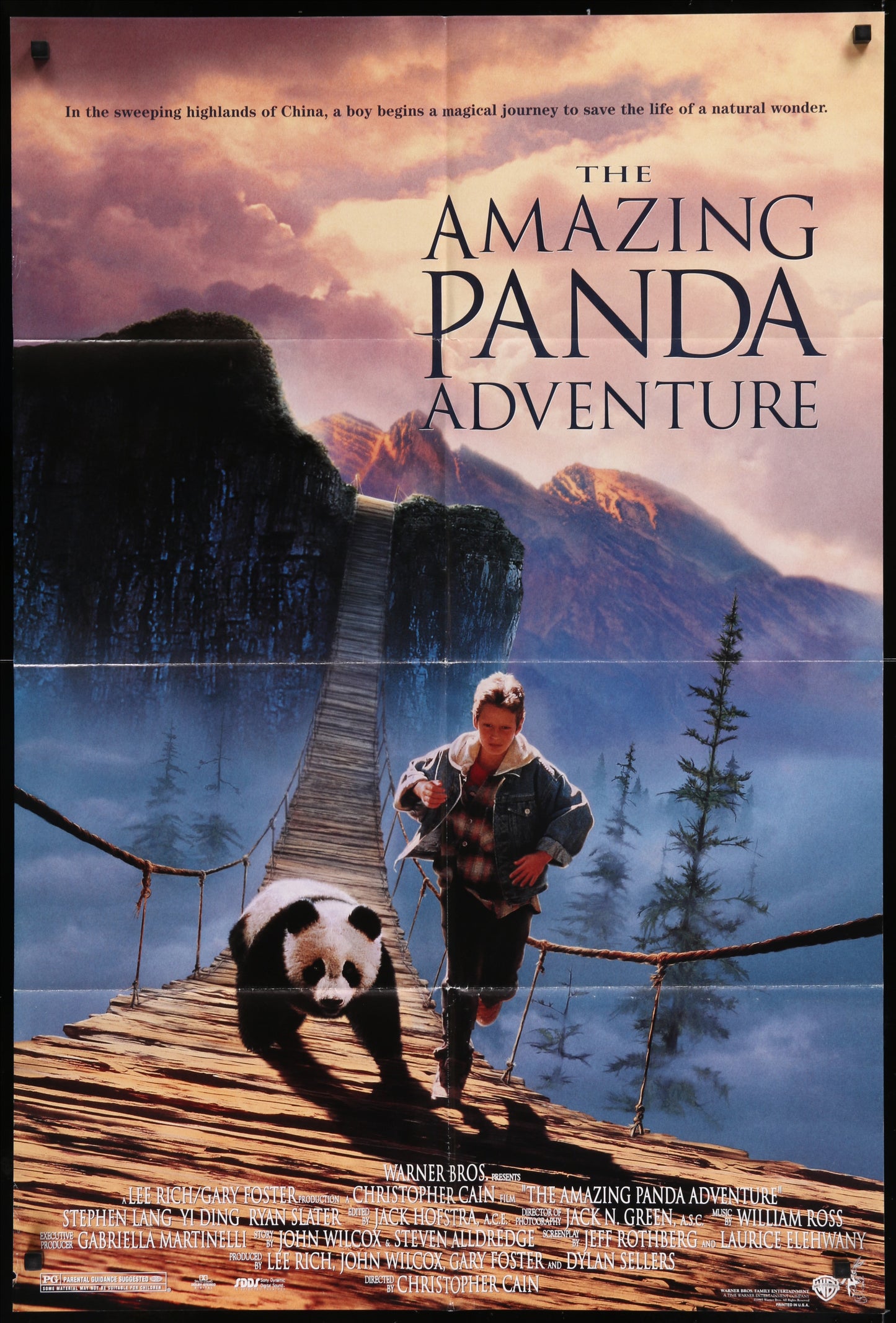 The Amazing Panda Adventure (1995) Original US One Sheet Movie Poster