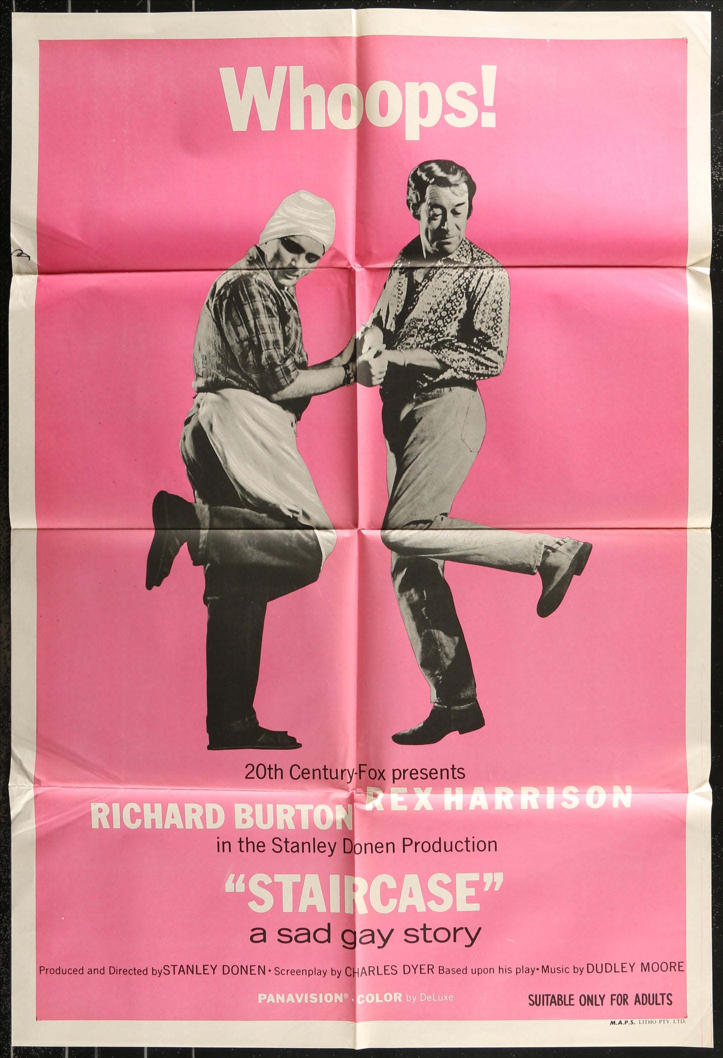 Staircase (1969) Original Australian One Sheet Movie Poster