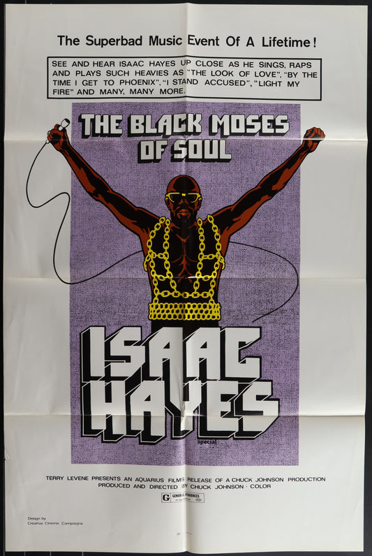 The Black Moses Of Soul (1973) Original US One Sheet Movie Poster