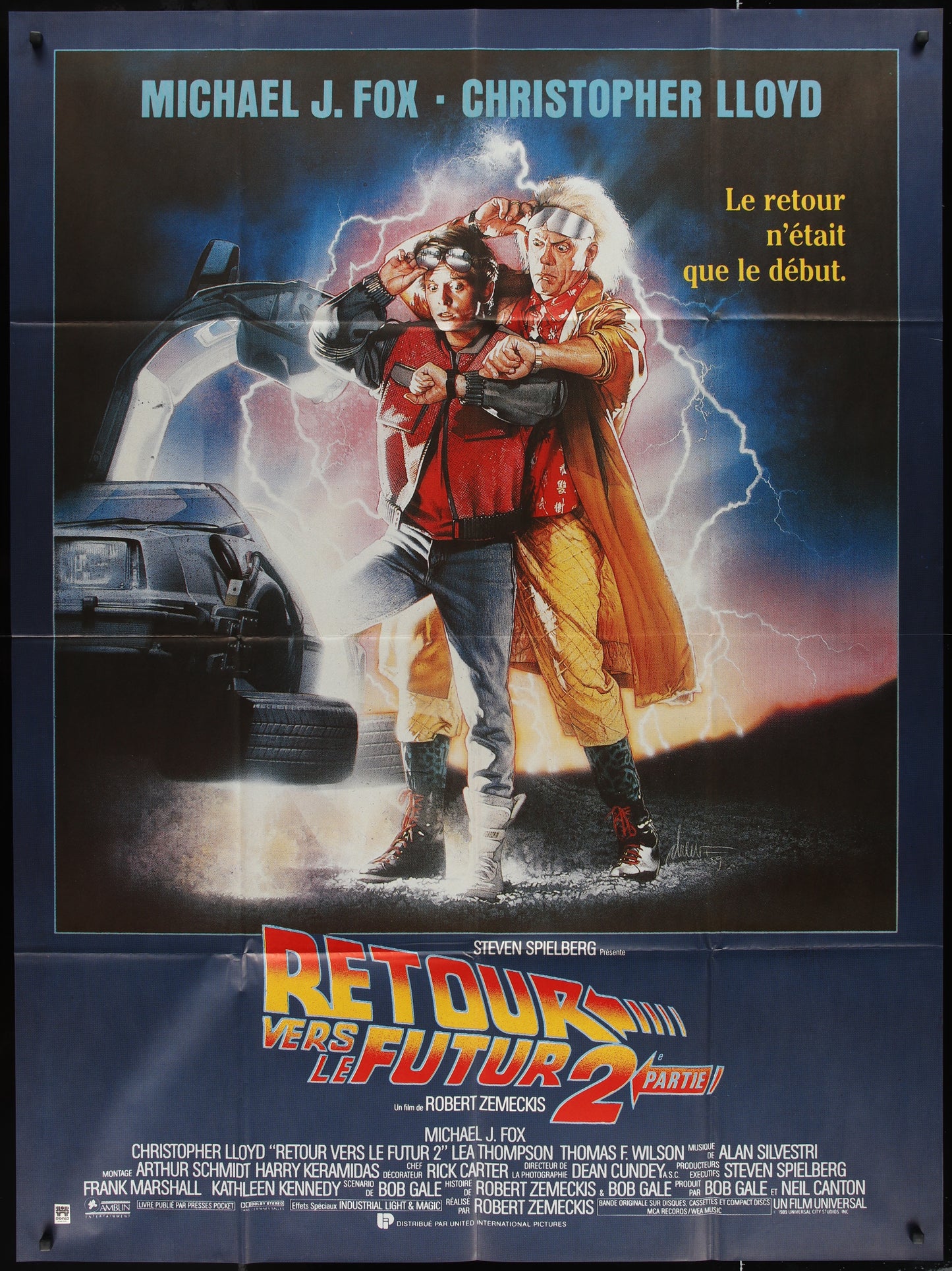 Back To The Future II (1989) Original French One Panel Movie Poster