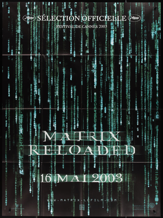 The Matrix Reloaded (2003) Original French One Panel Movie Poster