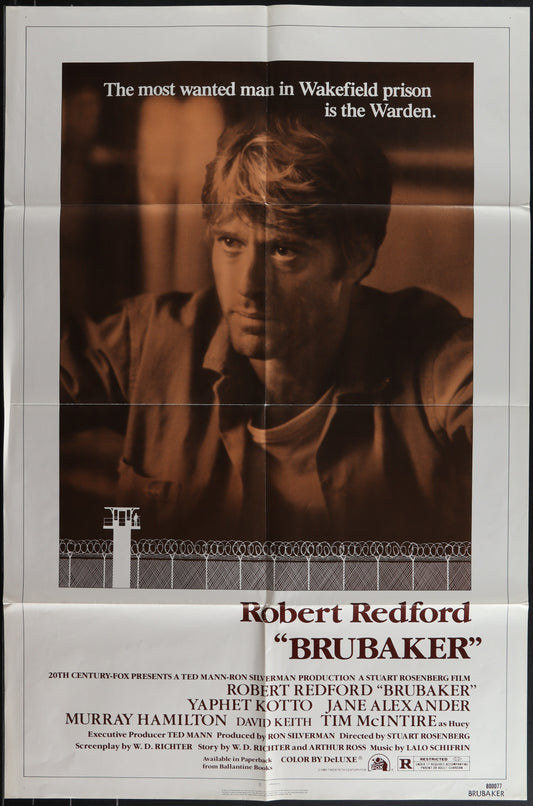 Brubaker (1980) Original US One Sheet Cinema Poster