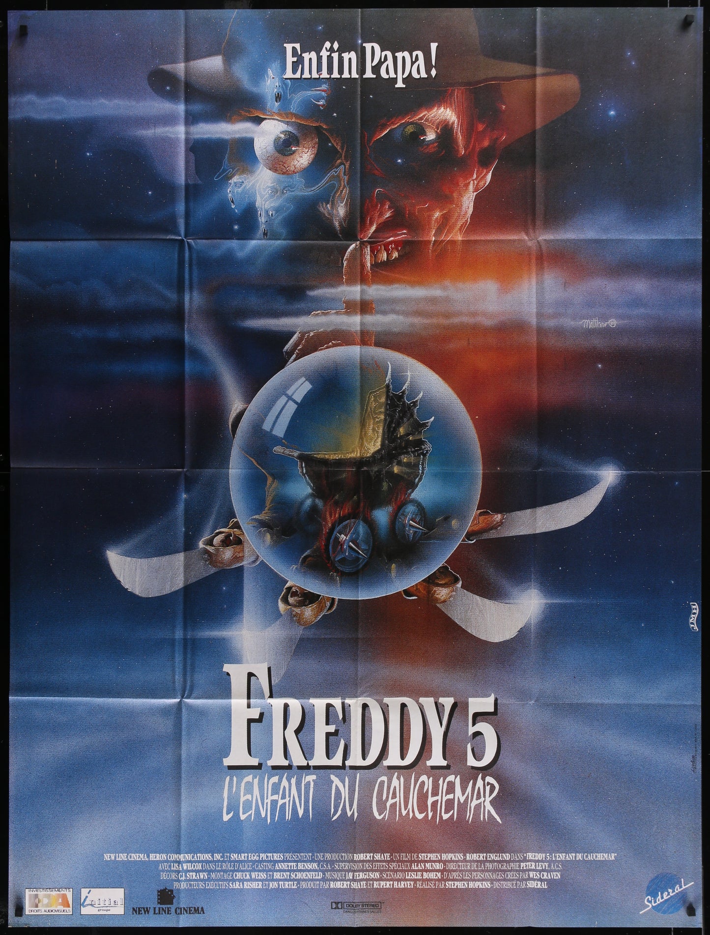 A Nightmare On Elm Street 5: The Dream Child (1989) Original US One Sheet Movie Poster
