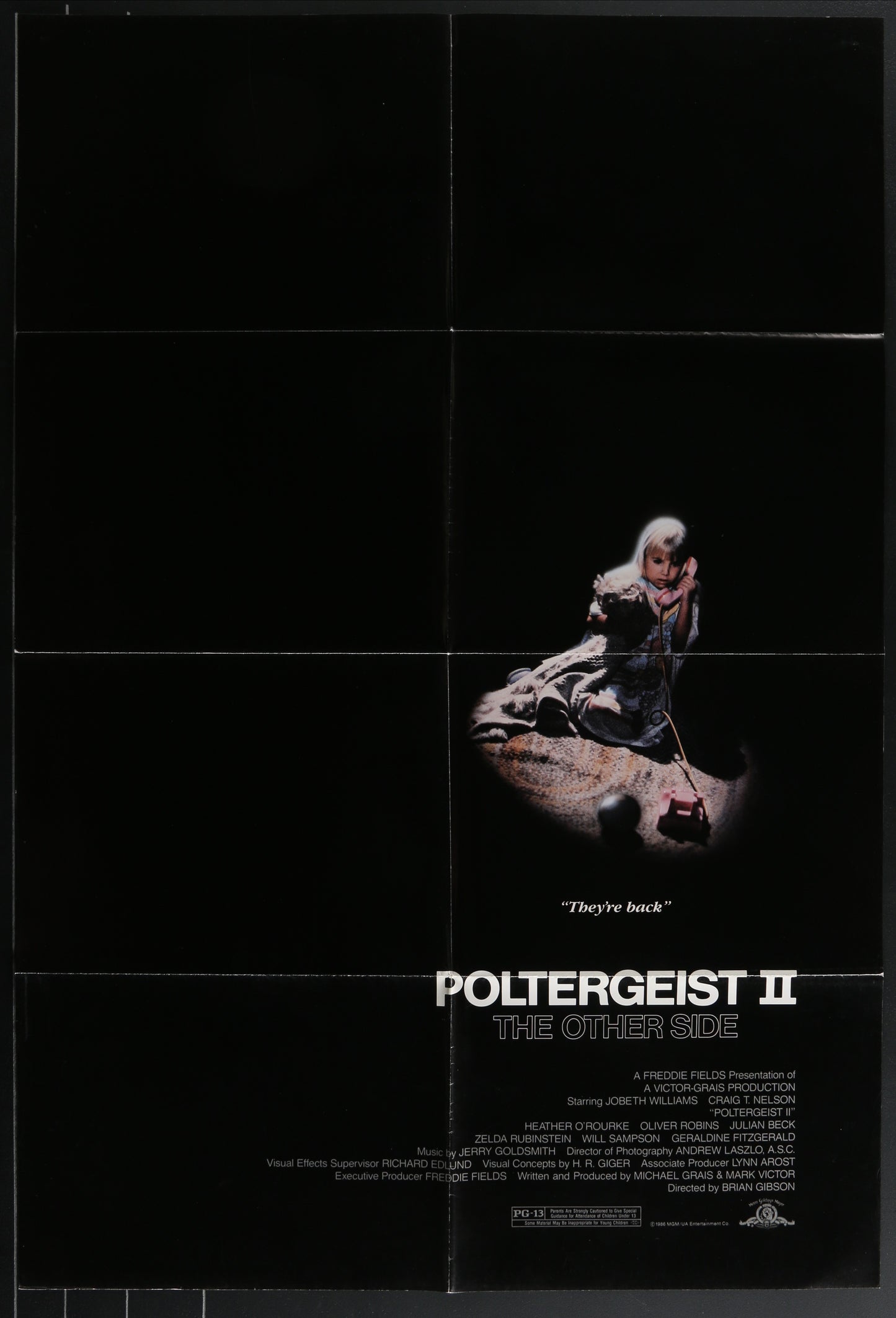 Poltergeist II The Other Side (1986) Original US One Sheet Movie Poster