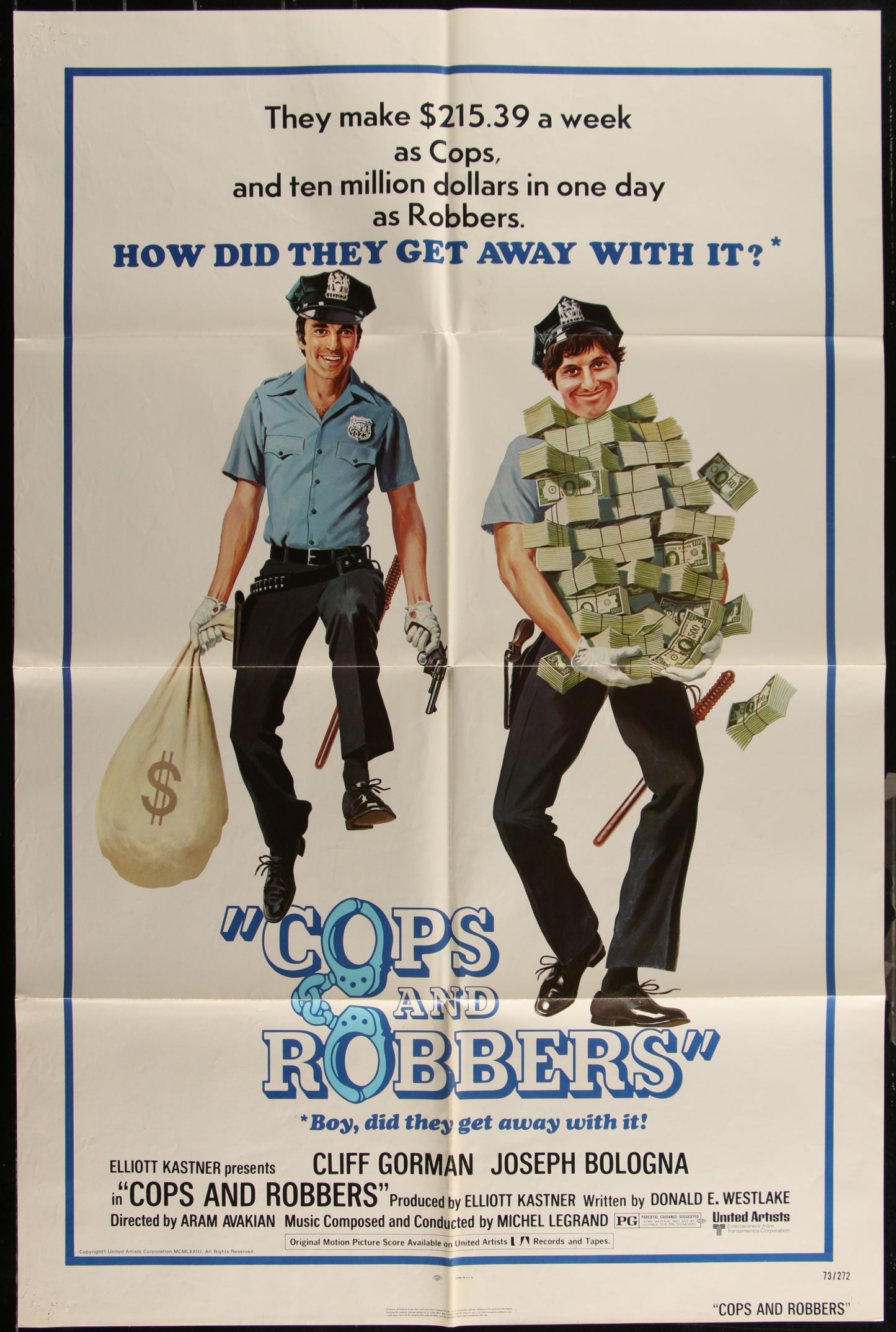 Cops And Robbers (1973) Original US One Sheet Movie Poster