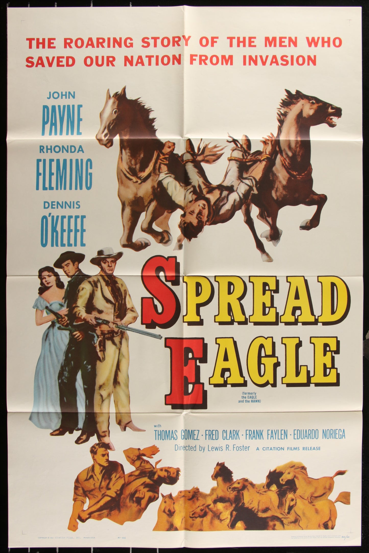 Spread Eagle (1961 RR) Original US One Sheet Movie Poster
