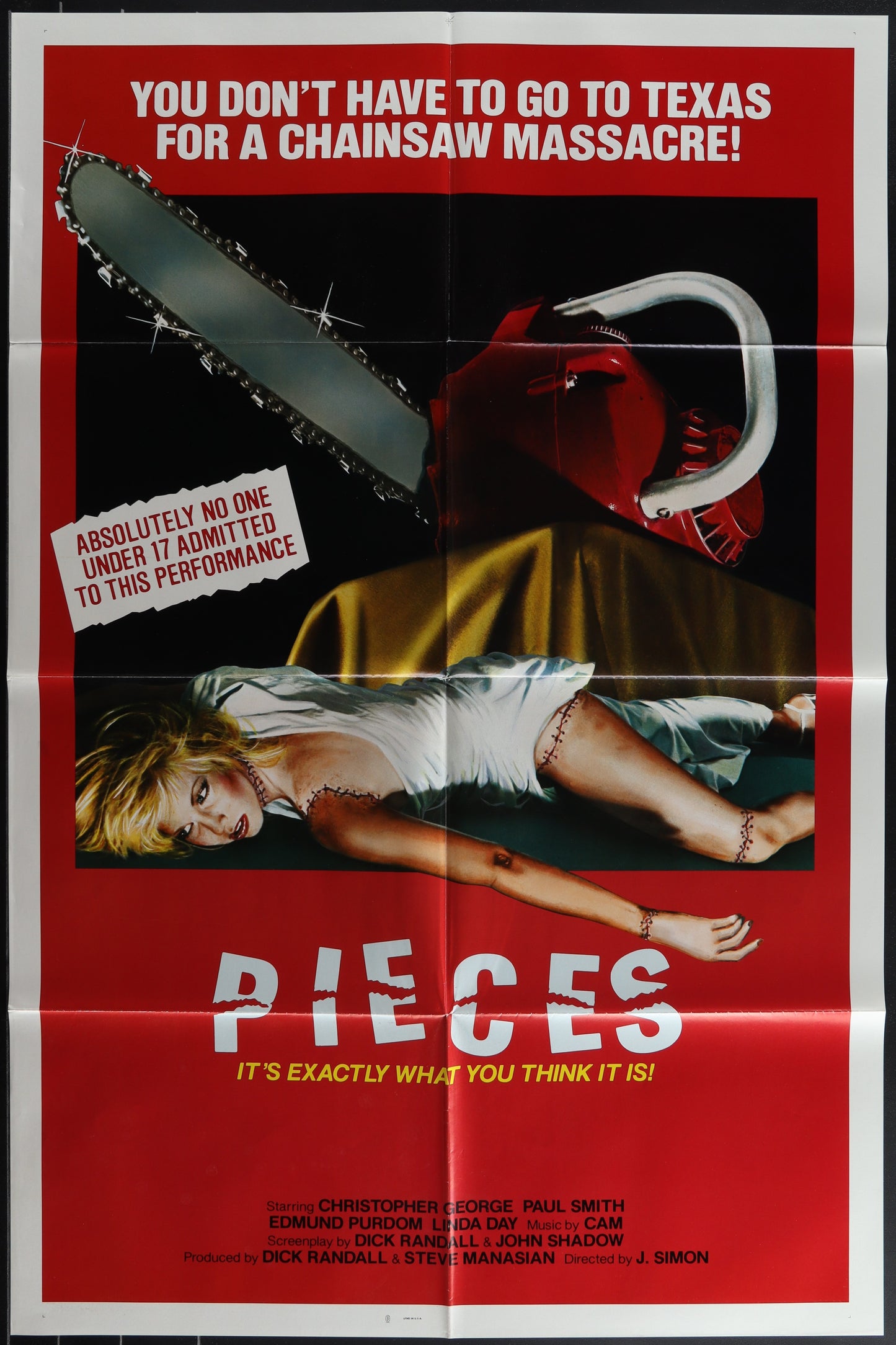 Pieces (1982) Original US One Sheet Movie Poster