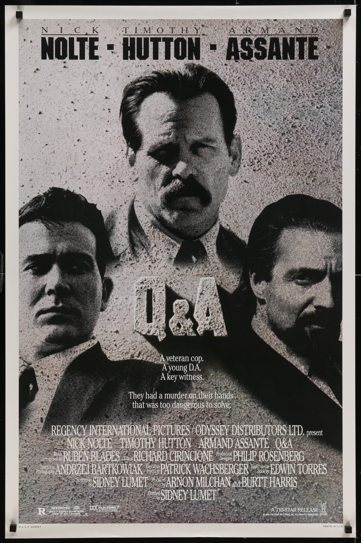 Q&A (1990) Original US One Sheet Movie Poster
