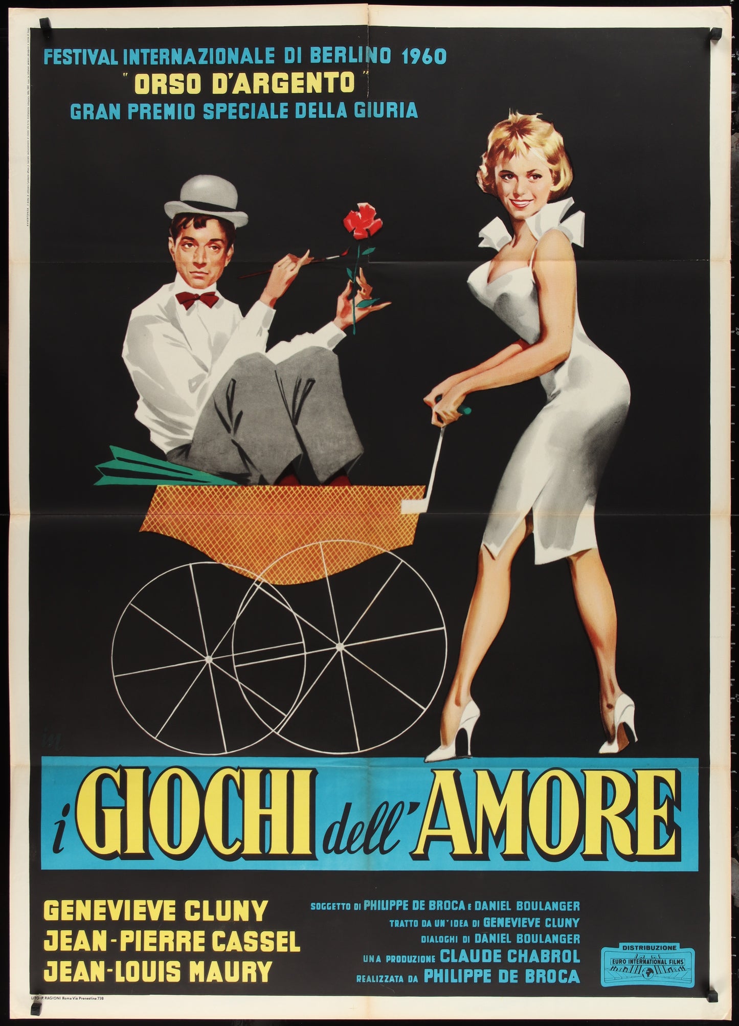 The Love Game (1961) Original Italian One Panel Movie Poster