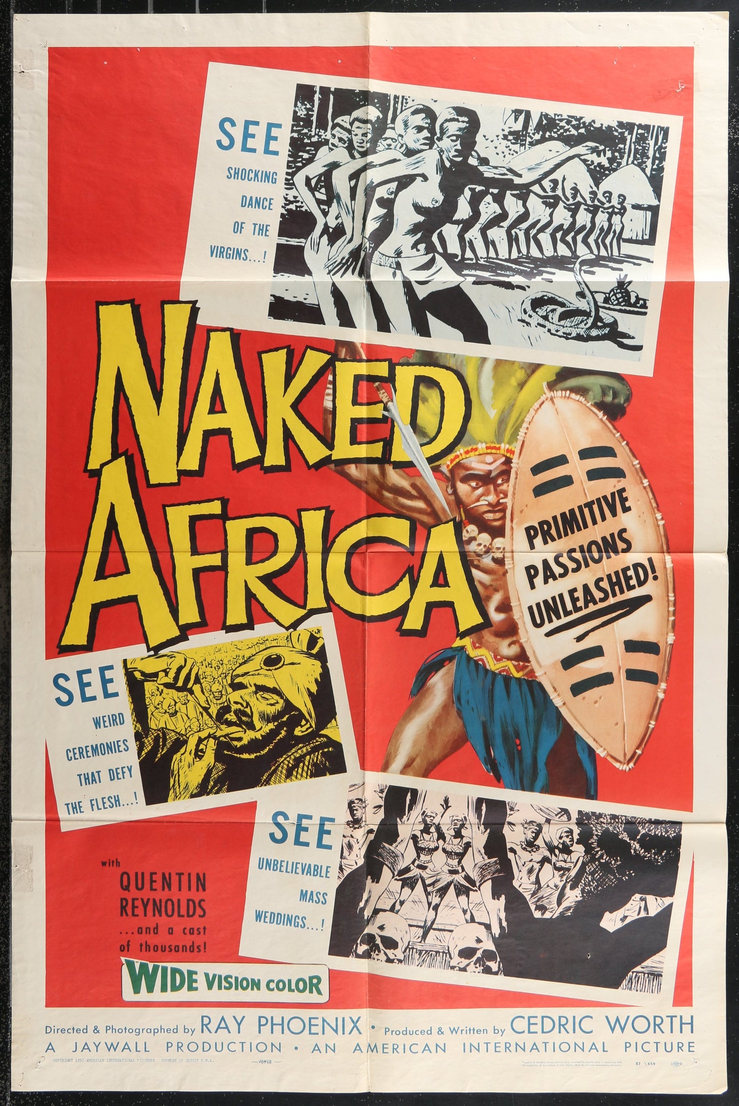 Naked Africa (1957) Original US One Sheet Movie Poster