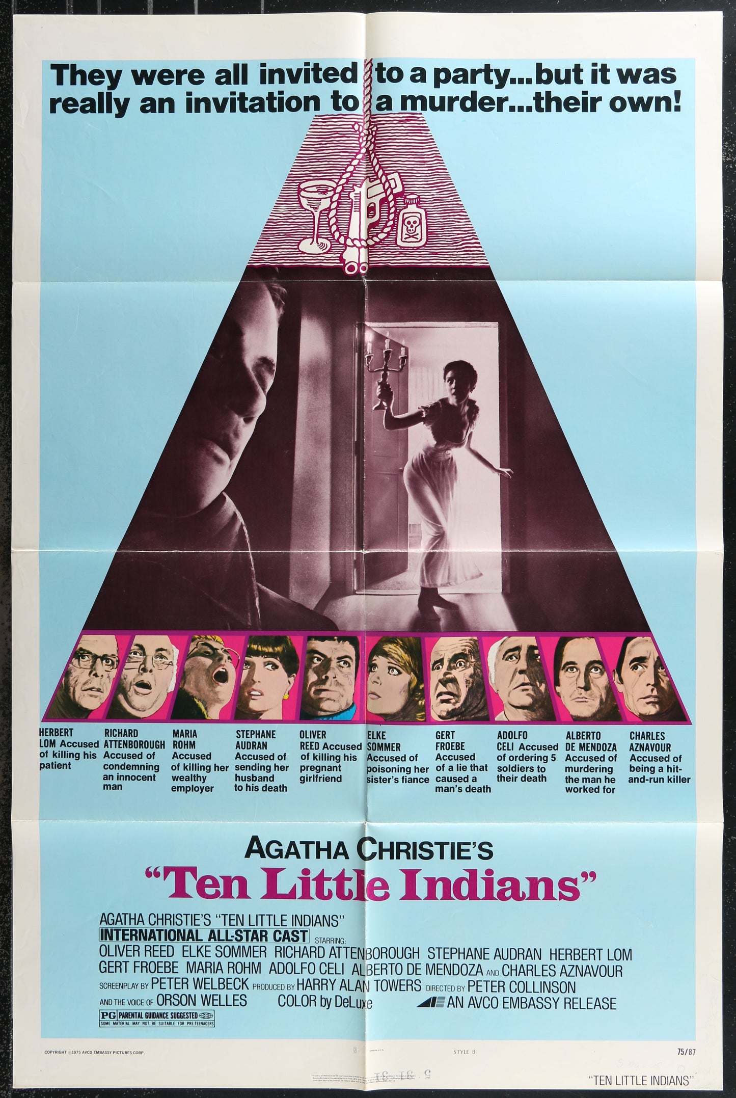 Ten Little Indians (1975) Original US One Sheet Movie Poster