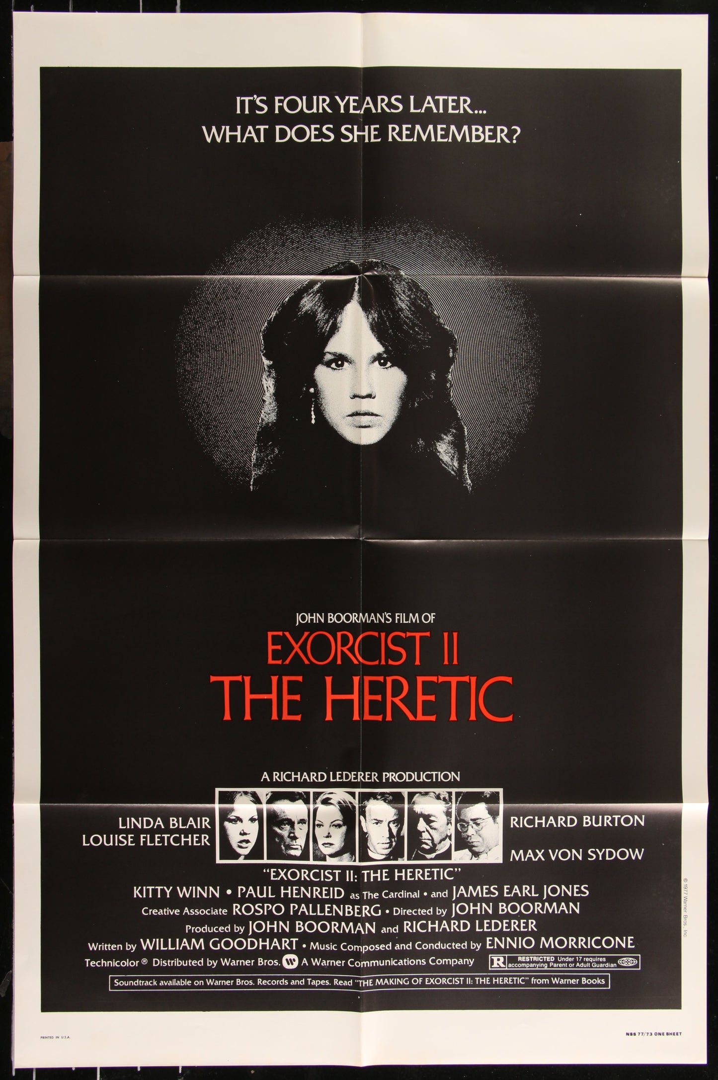 Exorcist II: The Heretic (1977) Original US One Sheet Movie Poster