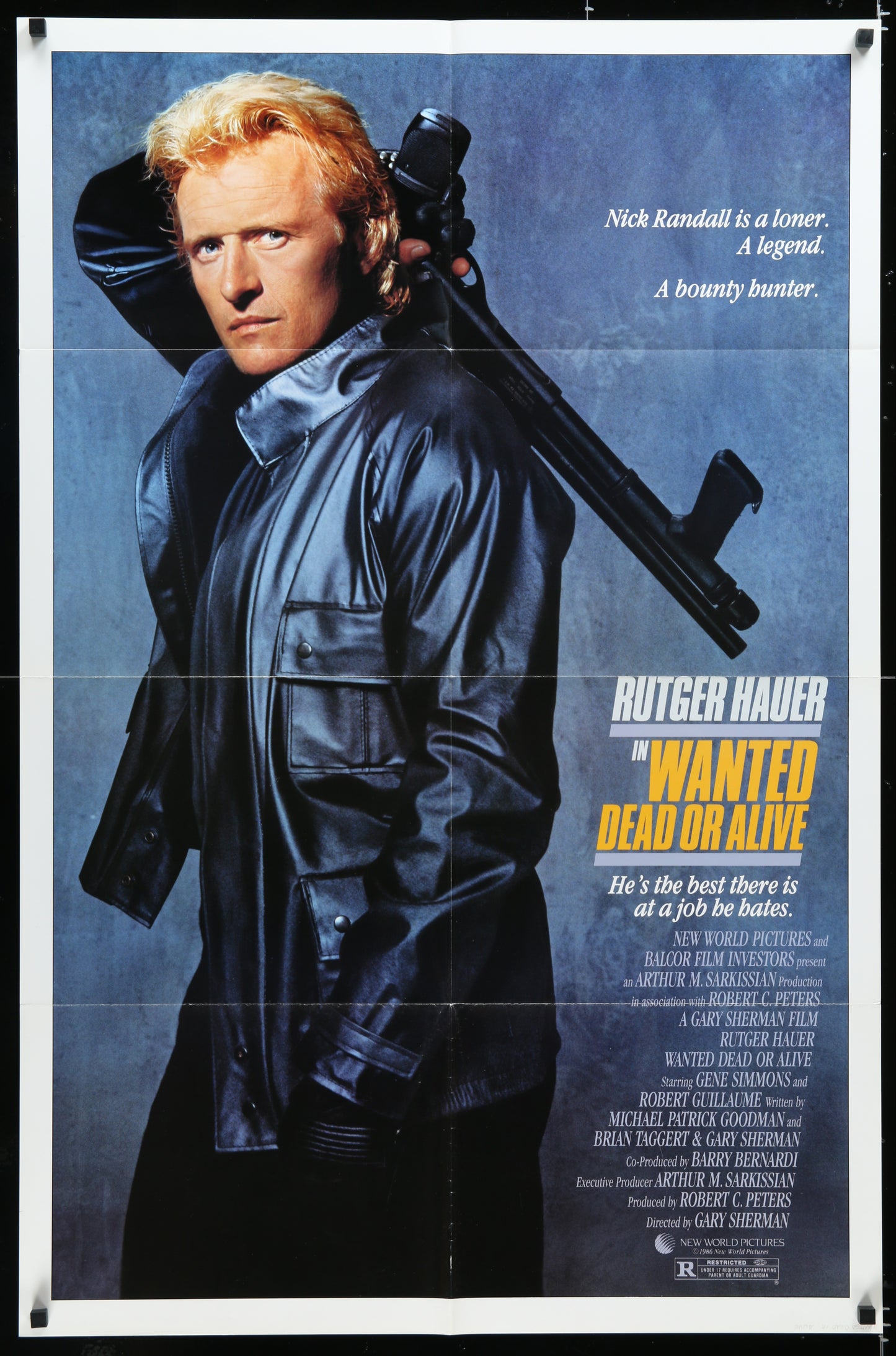 Wanted Dead Or Alive (1986) Original US One Sheet Movie Poster