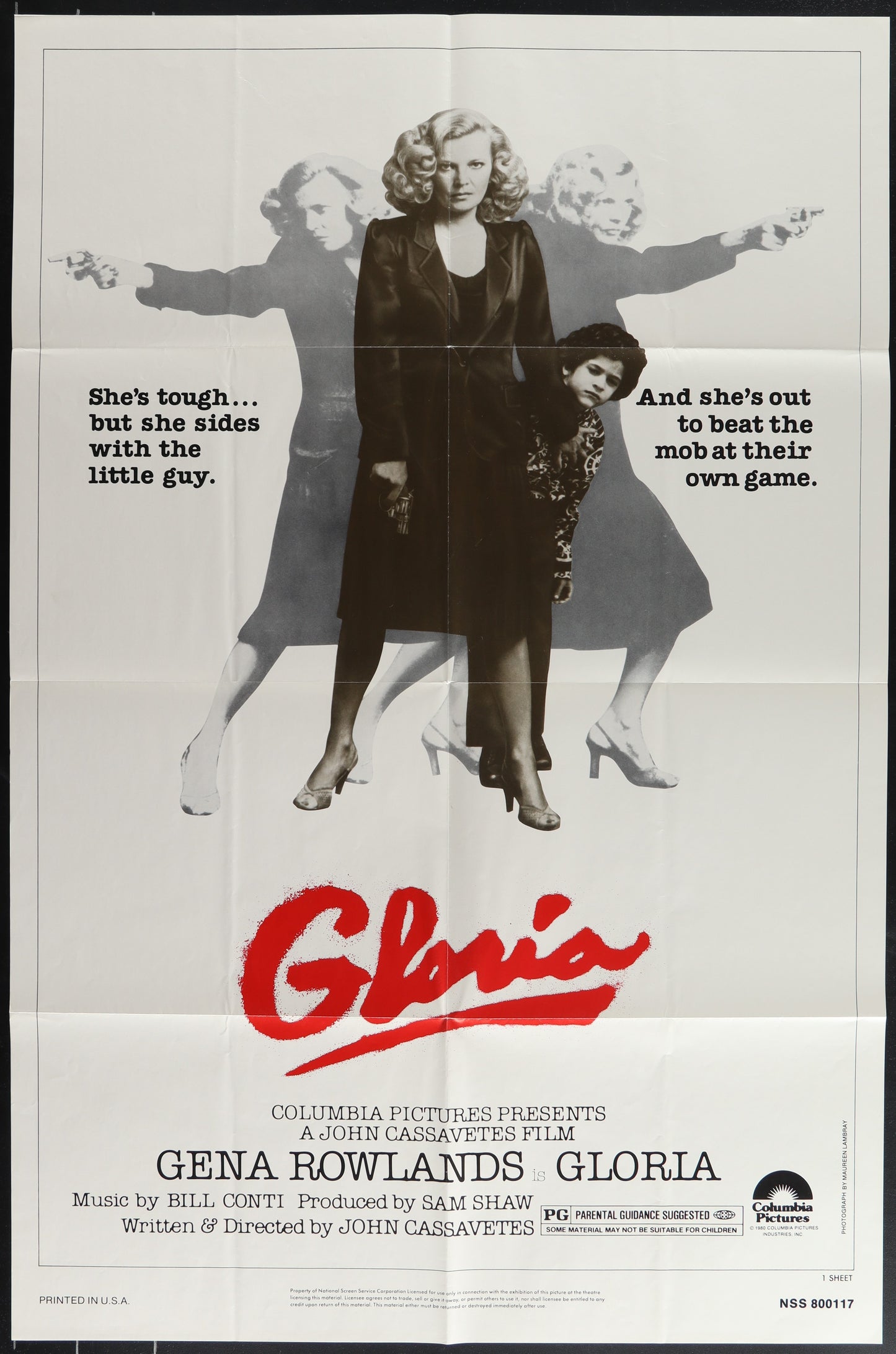 Gloria (1980) Original US One Sheet Movie Poster