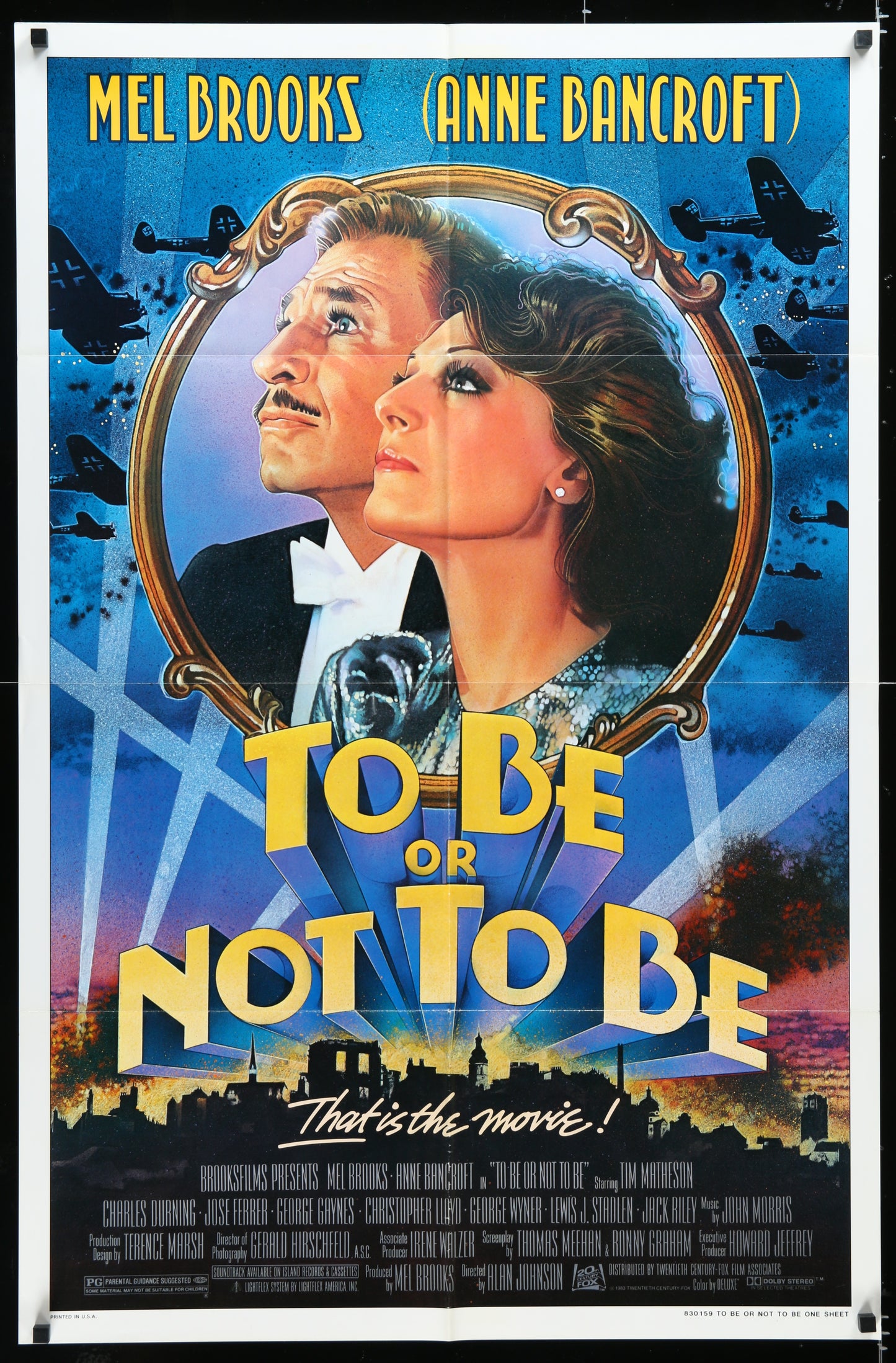 To Be Or Not To Be (1983) Original US One Sheet Movie Poster