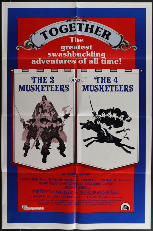 The Three Musketeers And The Four Musketeers (1976) Original US One Sheet Movie Poster