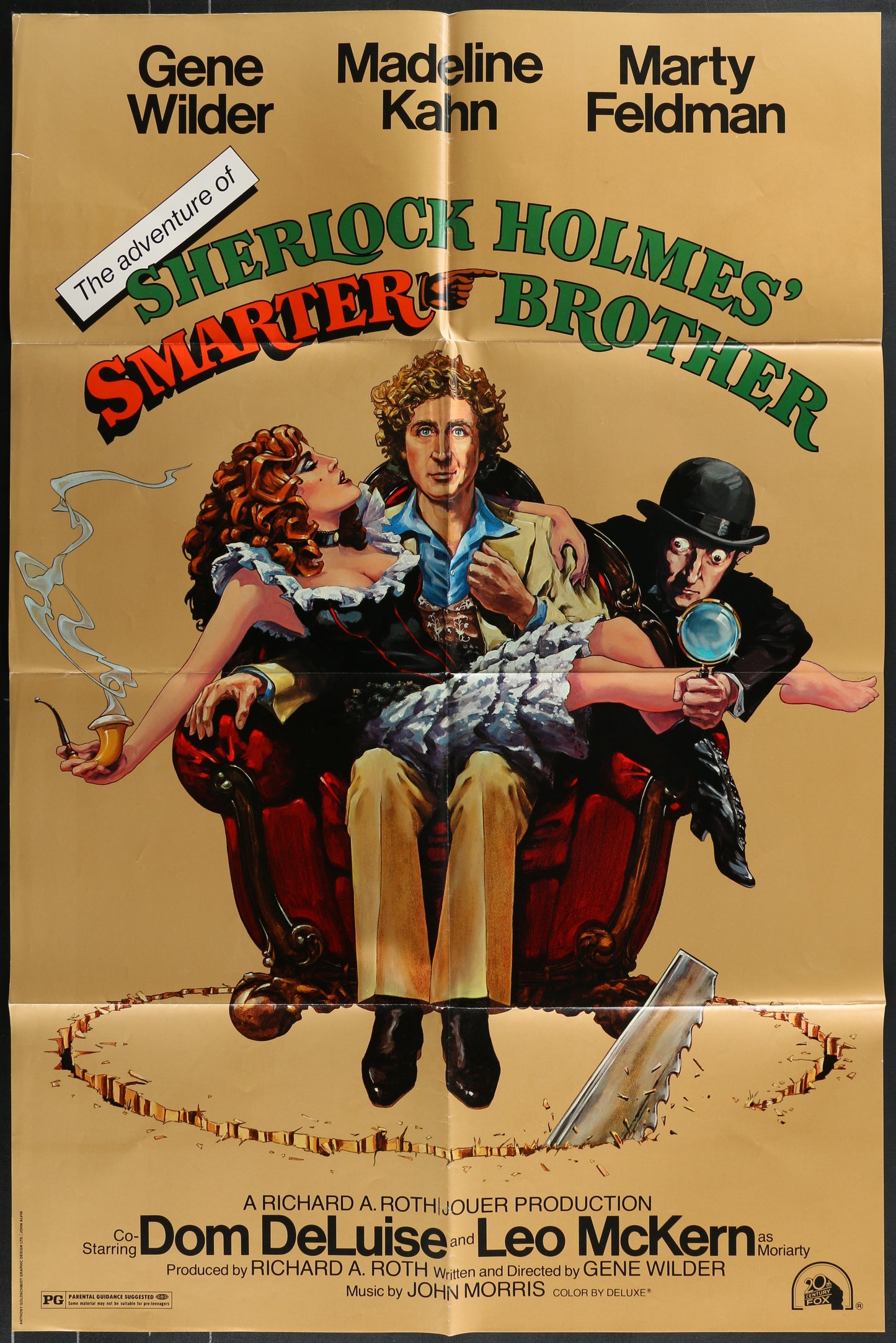 The Adventures Of Sherlock Holmes' Smarter Brother (1975) Original US One Sheet