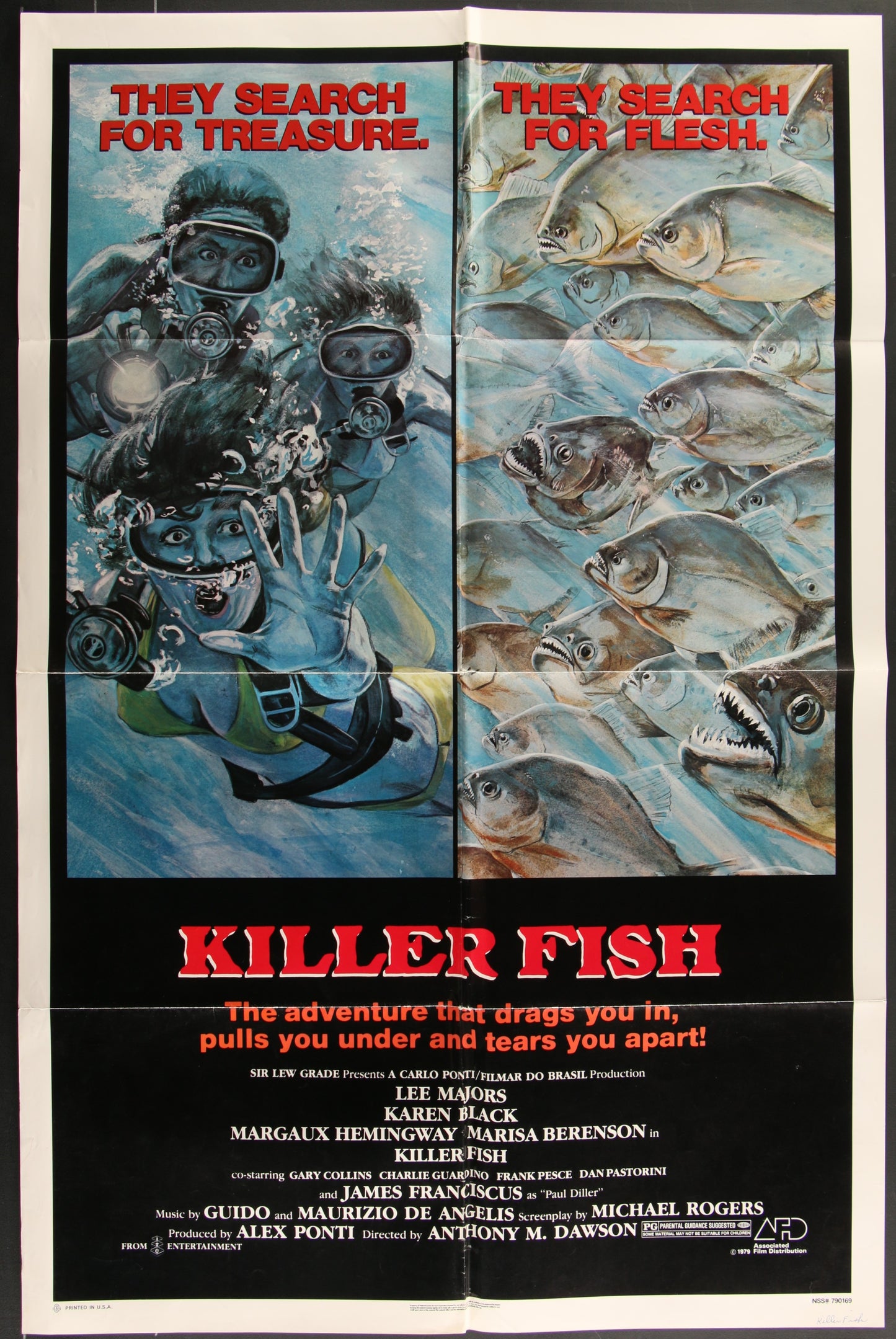 Killer Fish (1979) Original US One Sheet Movie Poster