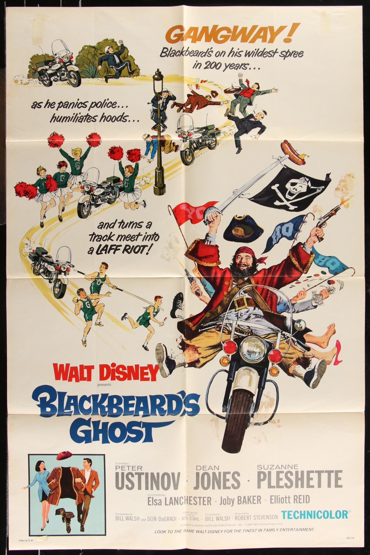 Blackbeard's Ghost (1968) Original US One Sheet Movie Poster
