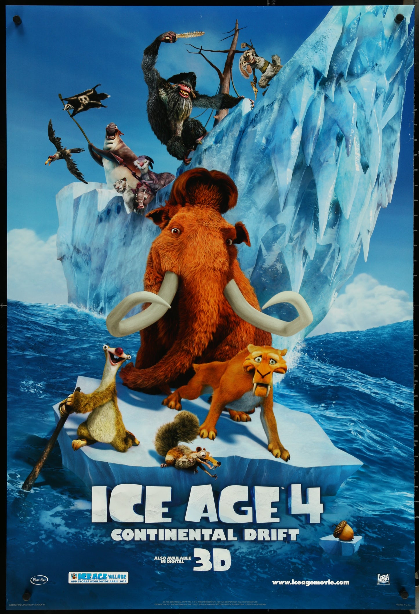 Ice Age 4 Continental Drift 2012 US Poster 27x40