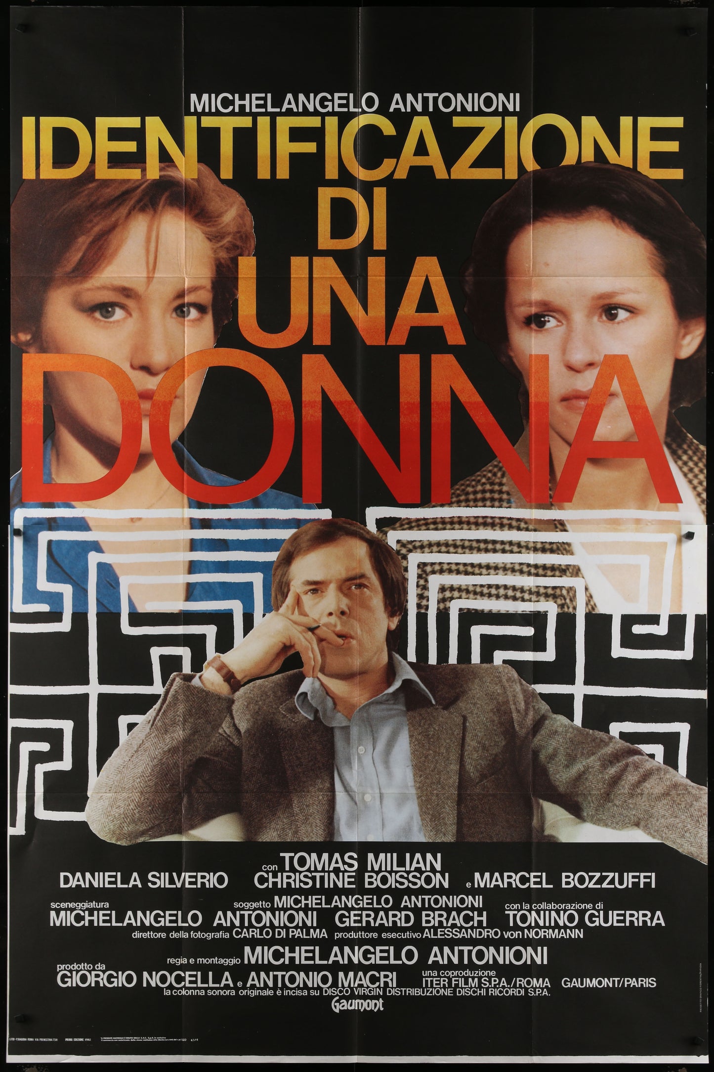 Identification of a Woman (1982) Original Italian Two-Panel Movie Poster 55 x 78