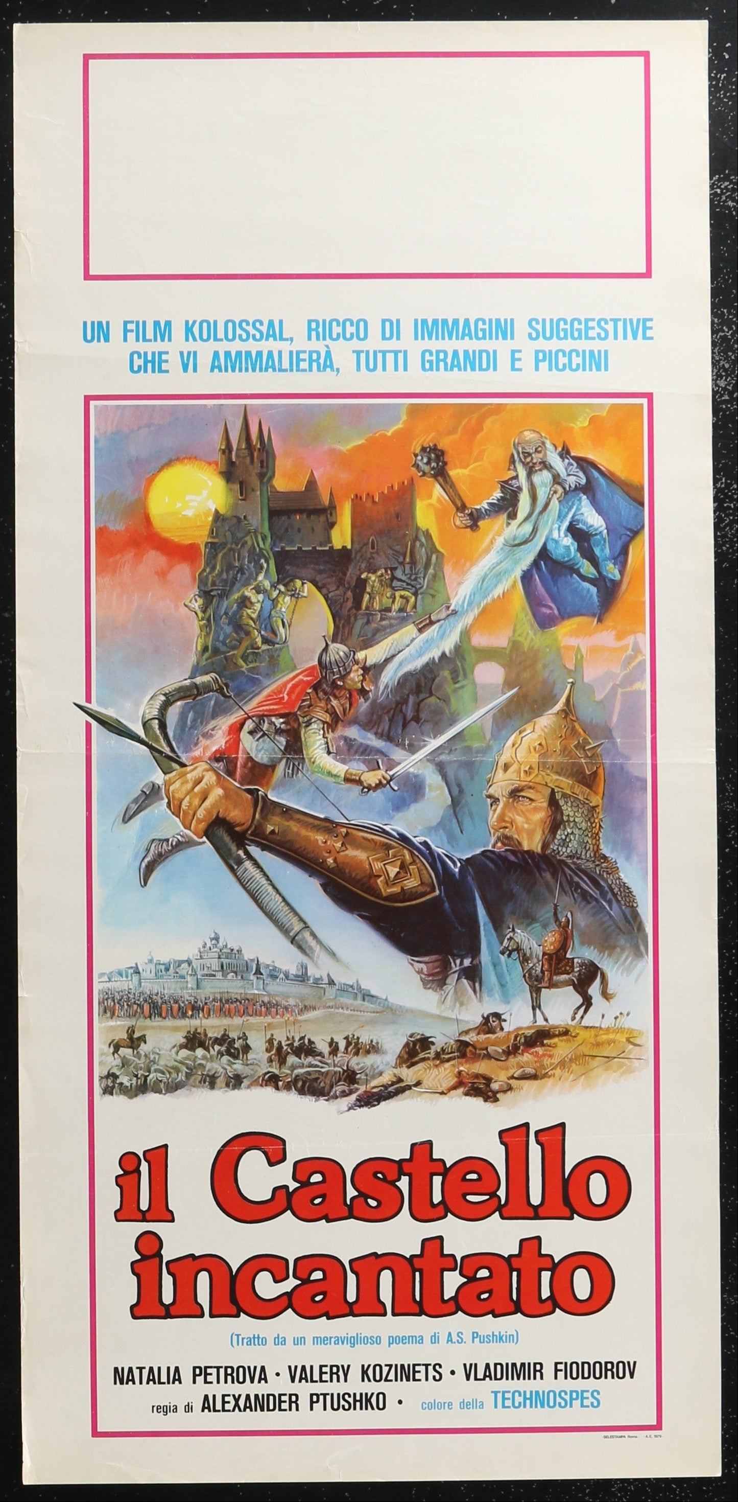 Il Castello Incantato (1972) Original Italian Locandina Movie Poster 34 x 70 cm