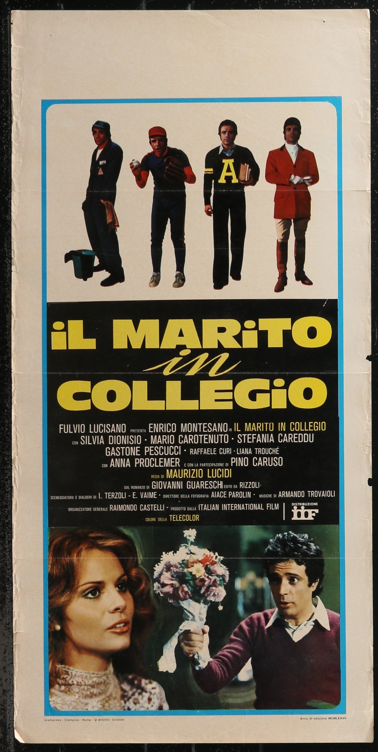 Il Marito in Collegio (1977) Original Italian Locandina Movie Poster 34 x 70 cm