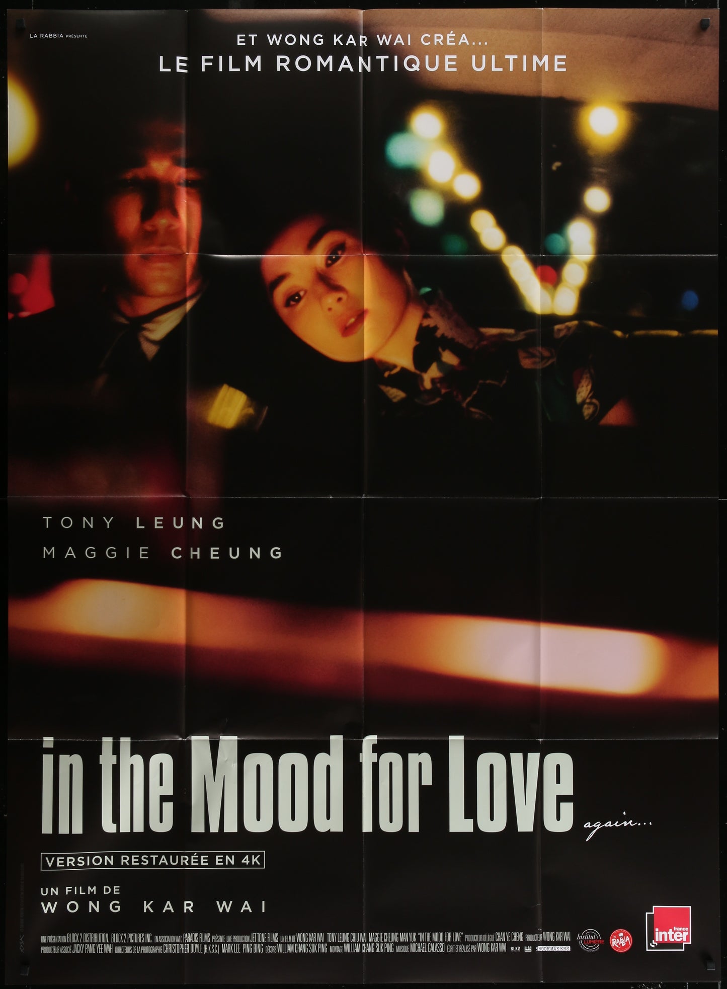 In the Mood for Love (2021 RR) Original French Grande Movie Poster 116 x 157 cm