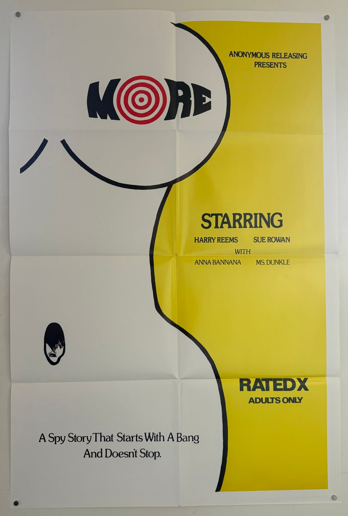 More (1975) Original US One Sheet Movie Poster Harry Reems