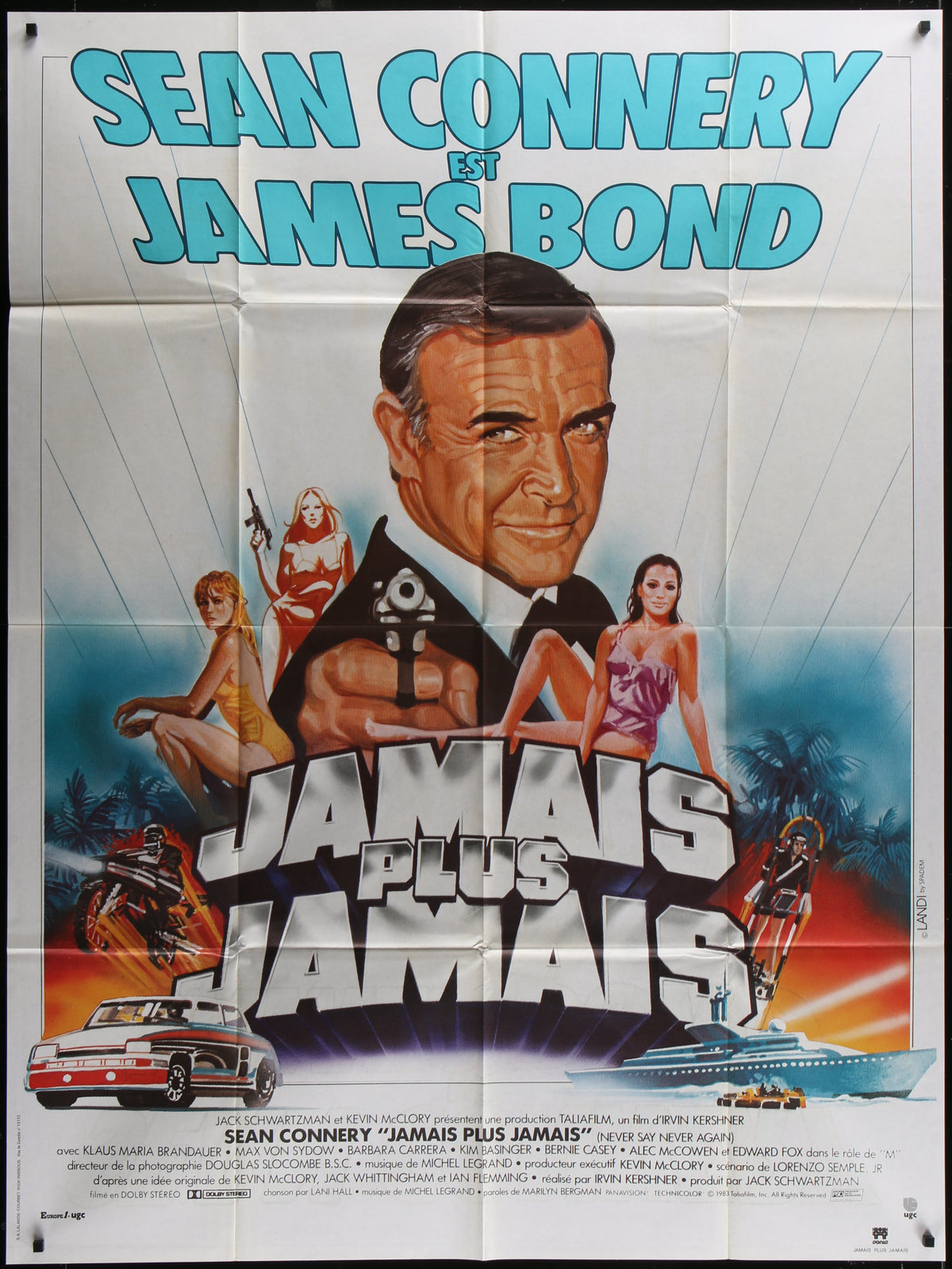 Never Say Never Again (1983) Original French Grande Movie Poster