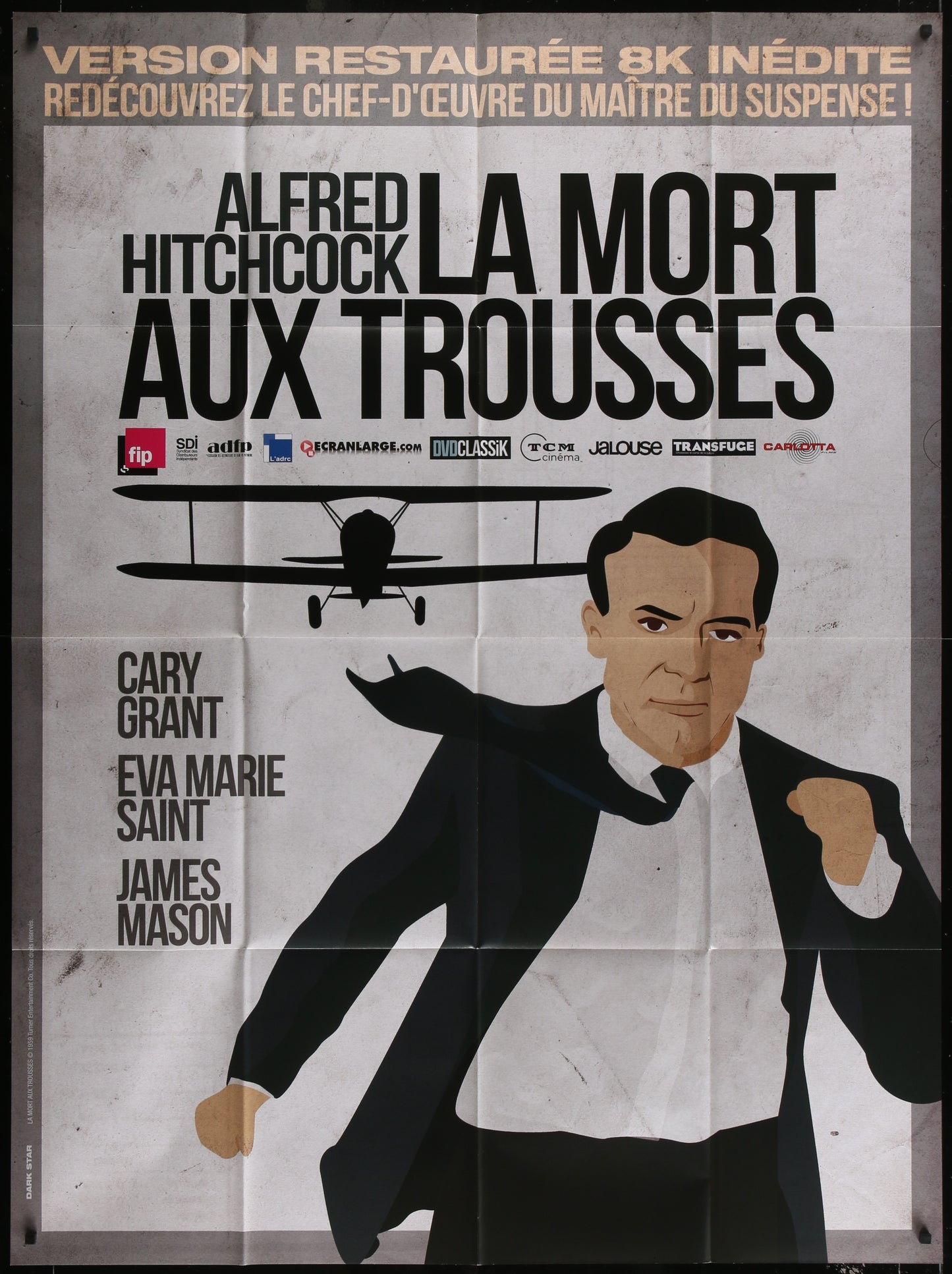 North by Northwest (2014 RR) Original French Grande Movie Poster 117 x 157 cm