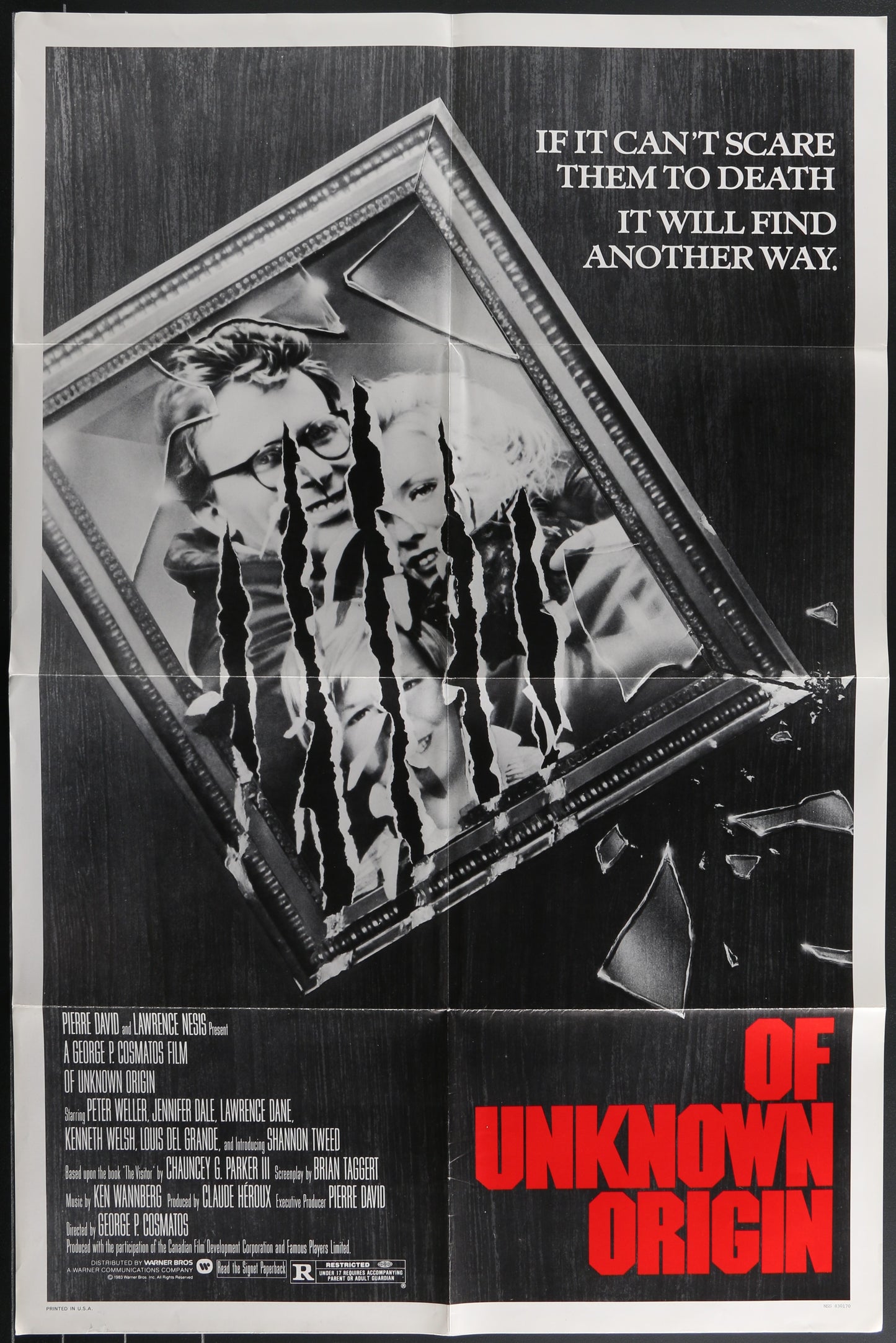Of Unknown Origin (1983) Original US One Sheet Movie Poster