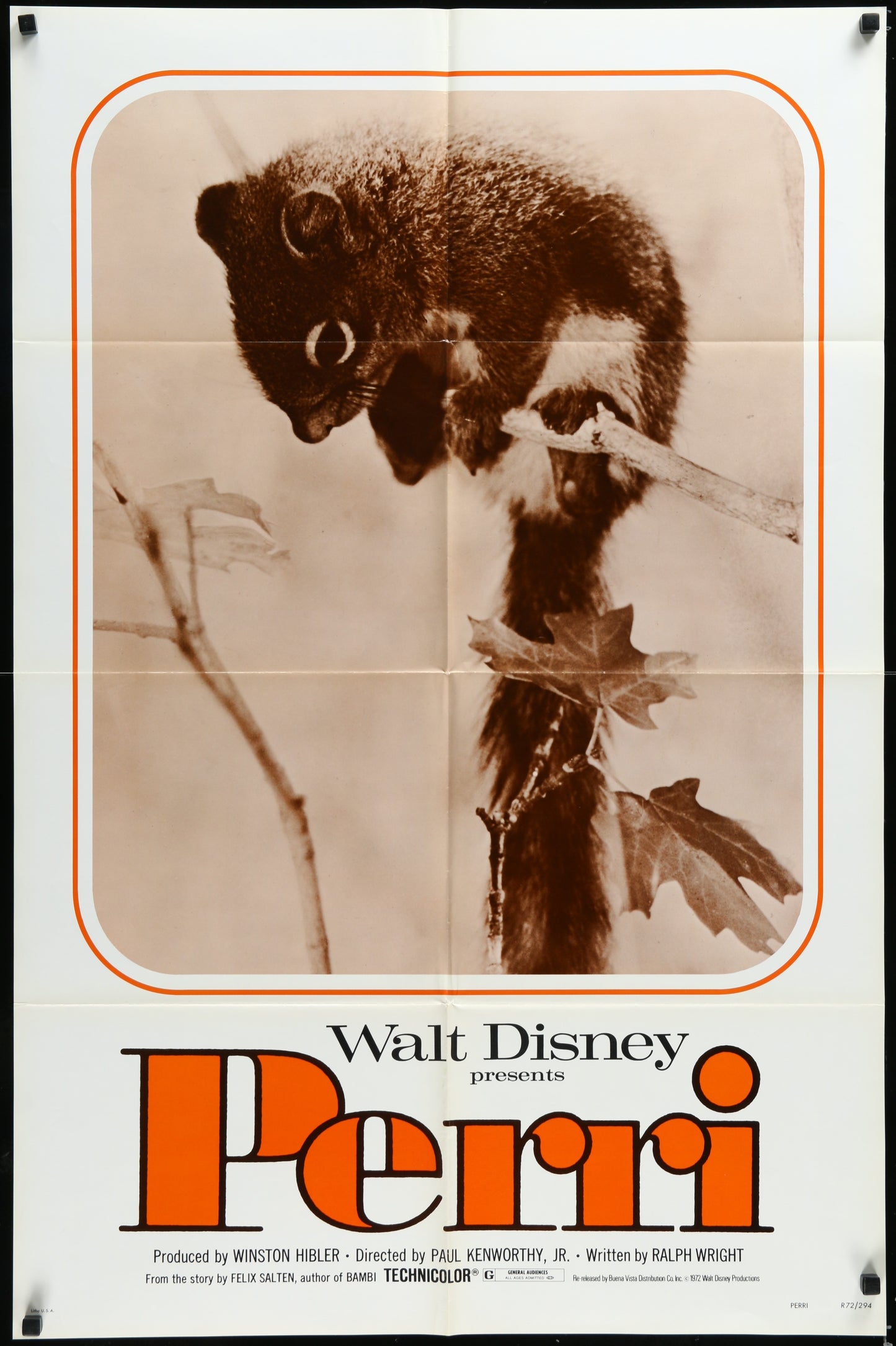 Perri (1972 RR) Original US One Sheet Movie Poster