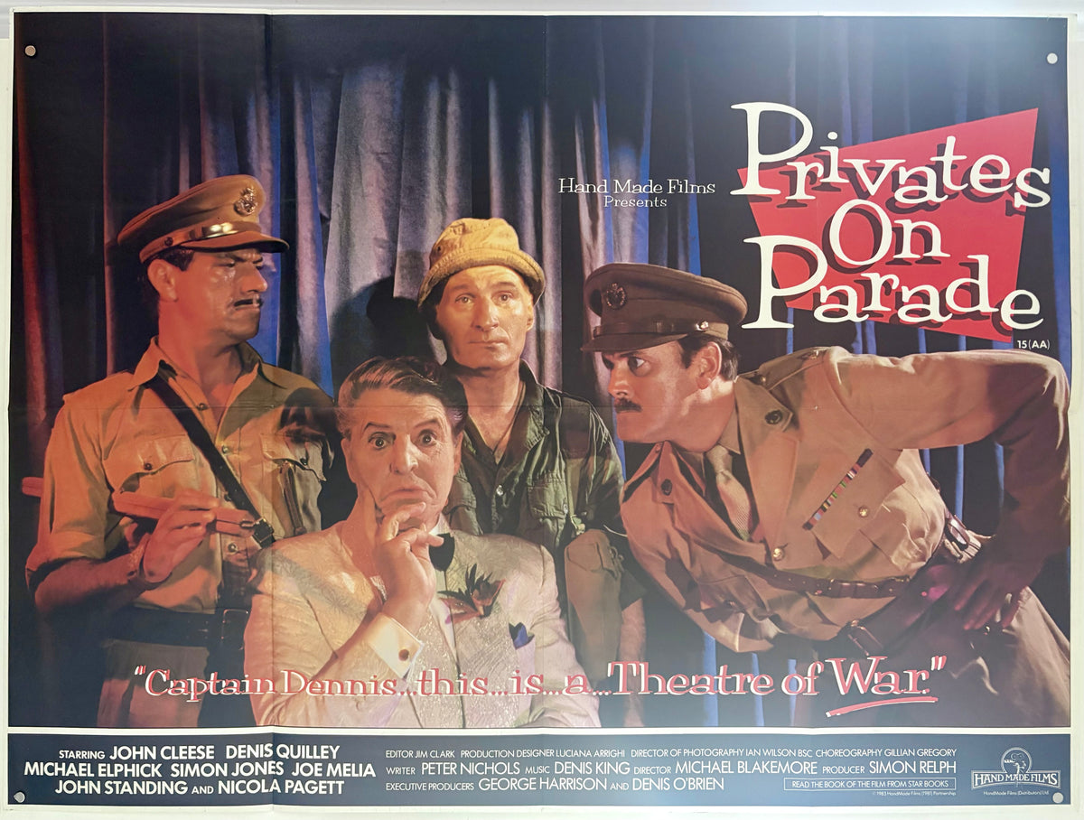 Privates on Parade (1983) Original UK Quad Movie Poster - John Cleese