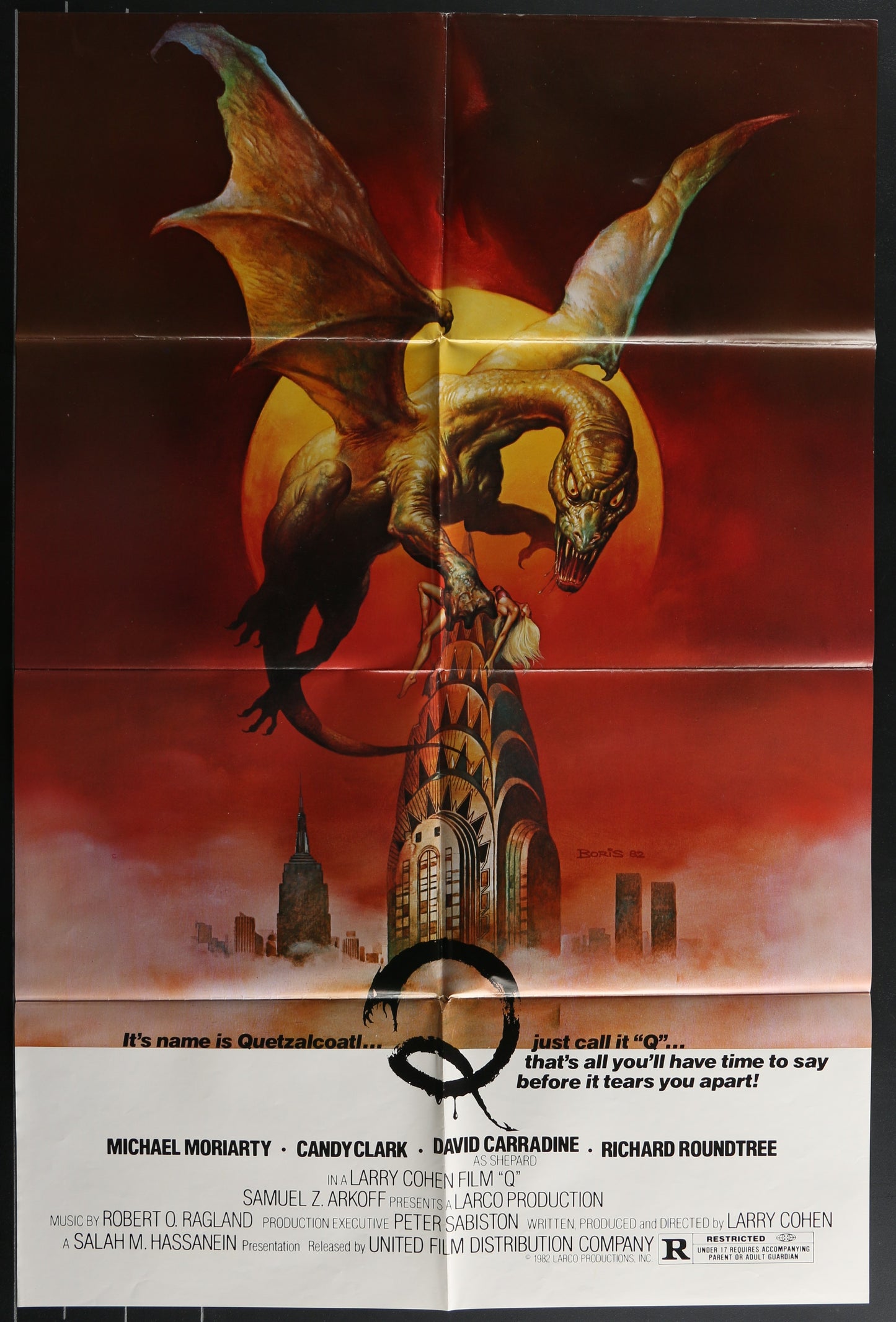 Q (1982) Original US One Sheet Movie Poster