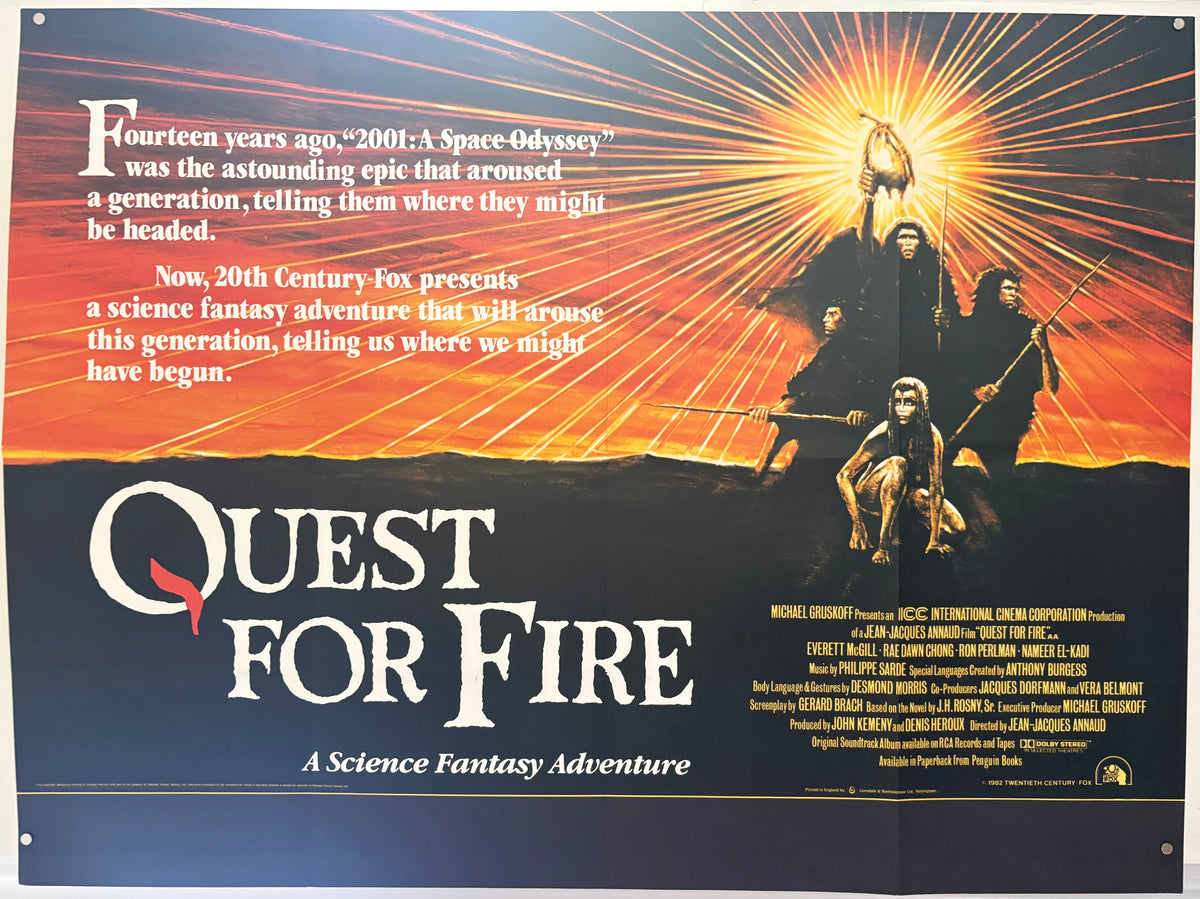 Quest for Fire (1981) Original Style A UK Quad Movie Poster