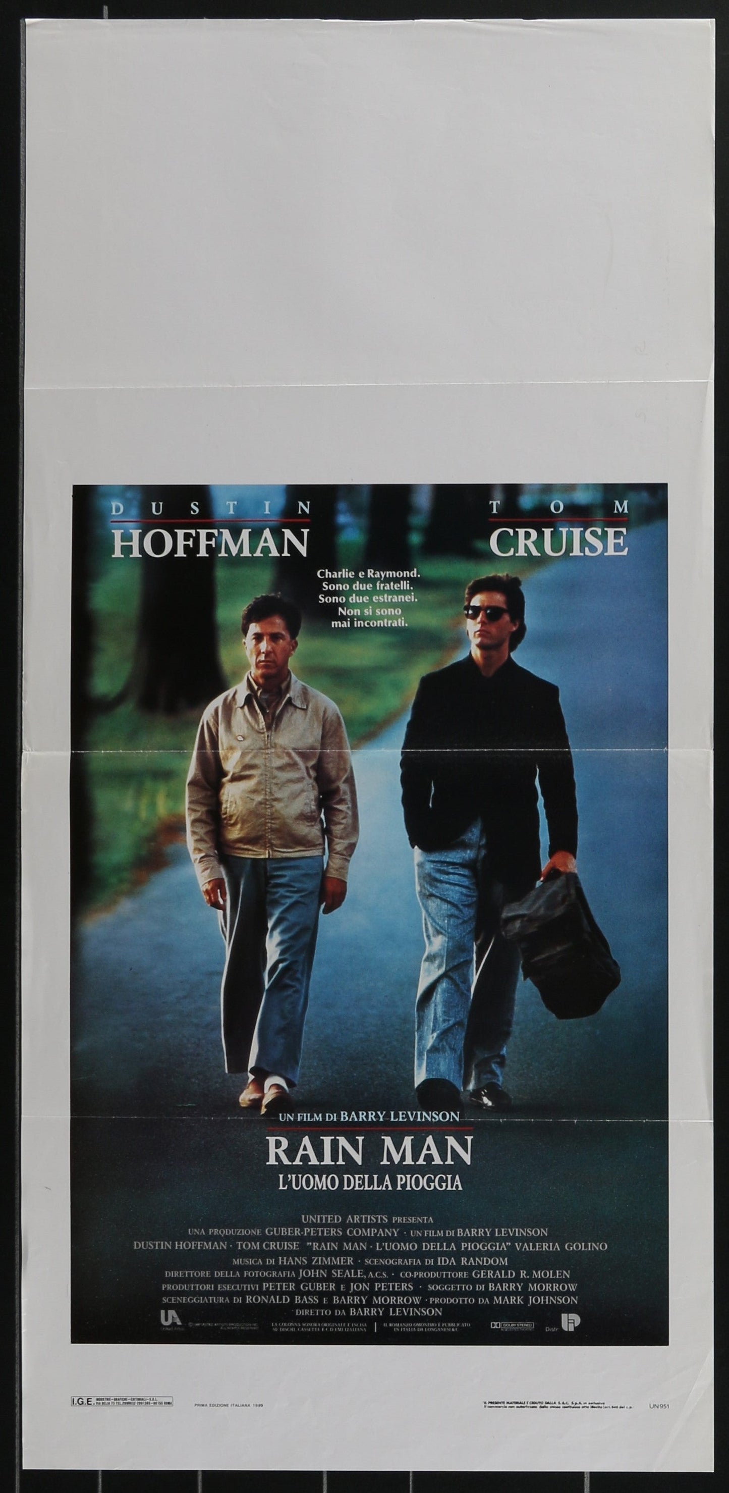 Rain Man (1988) Original Italian Locandina Movie Poster