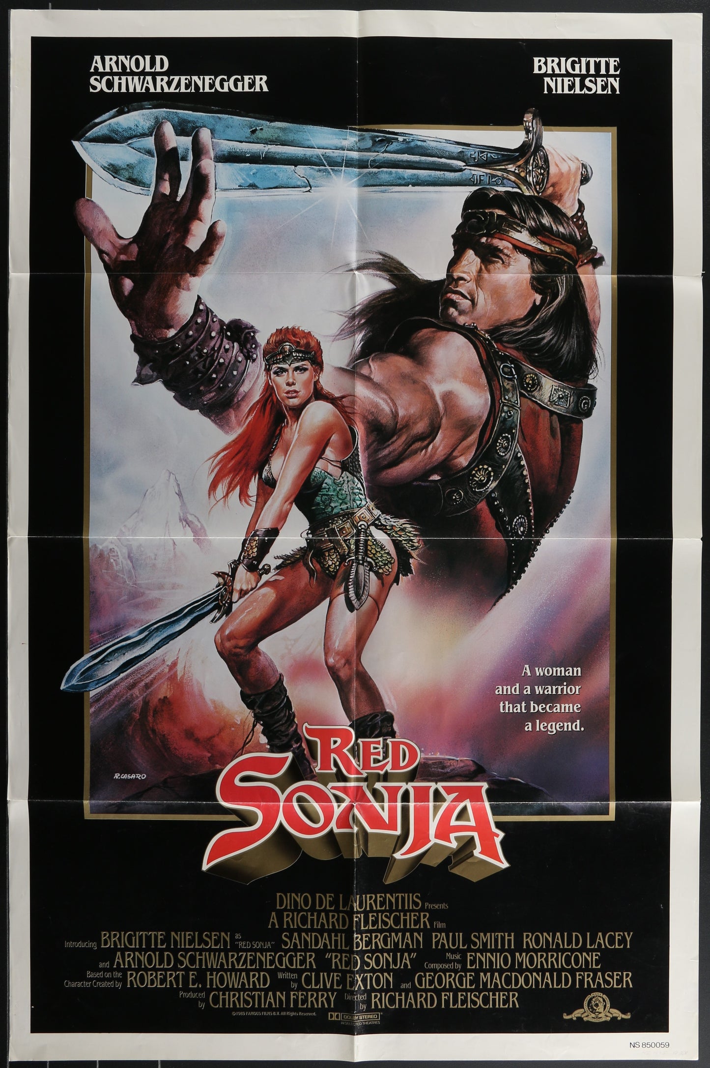 Red Sonja (1985) Original US One Sheet Movie Poster