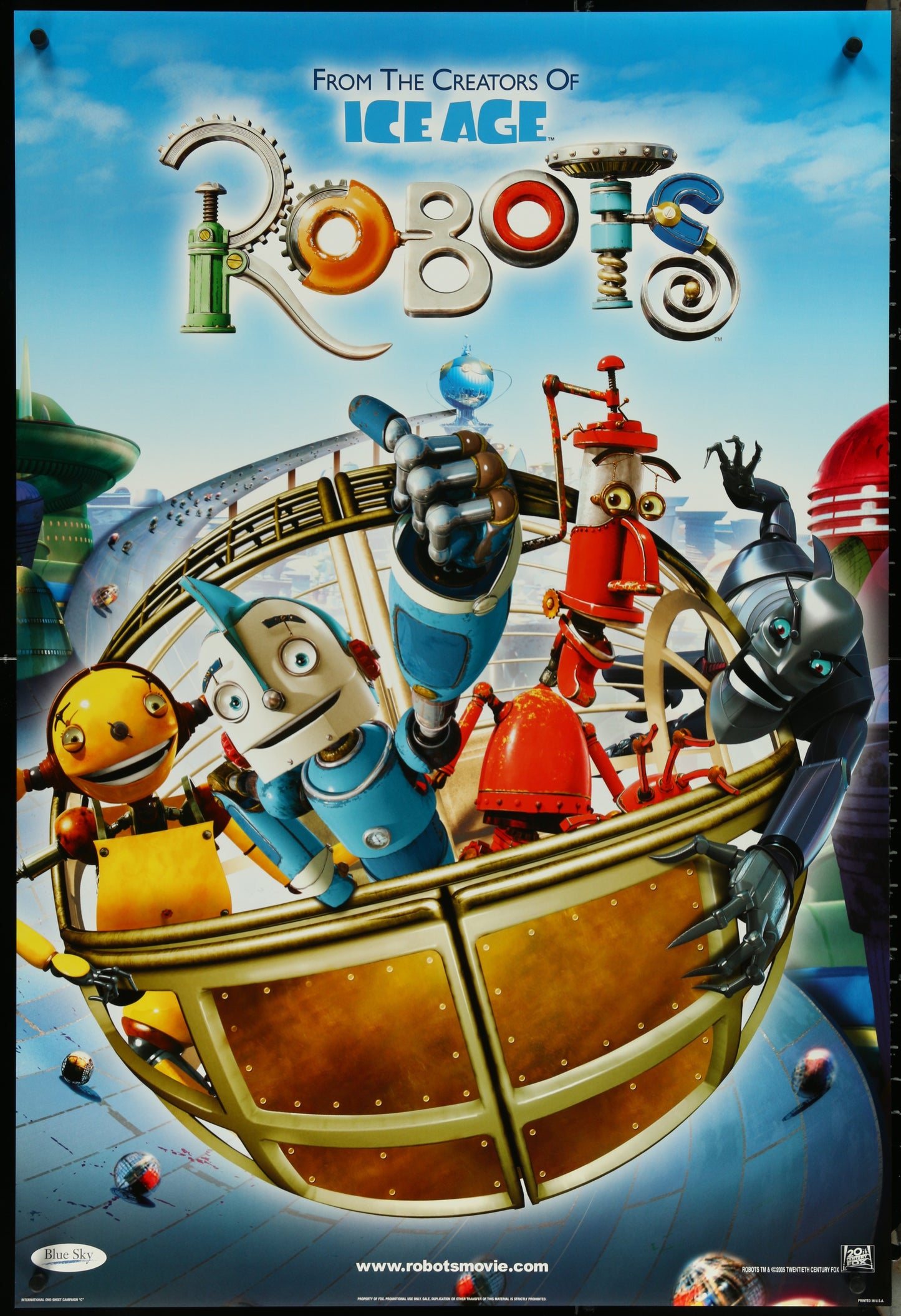 Robots (2005) Original US One Sheet Movie Poster 27x40