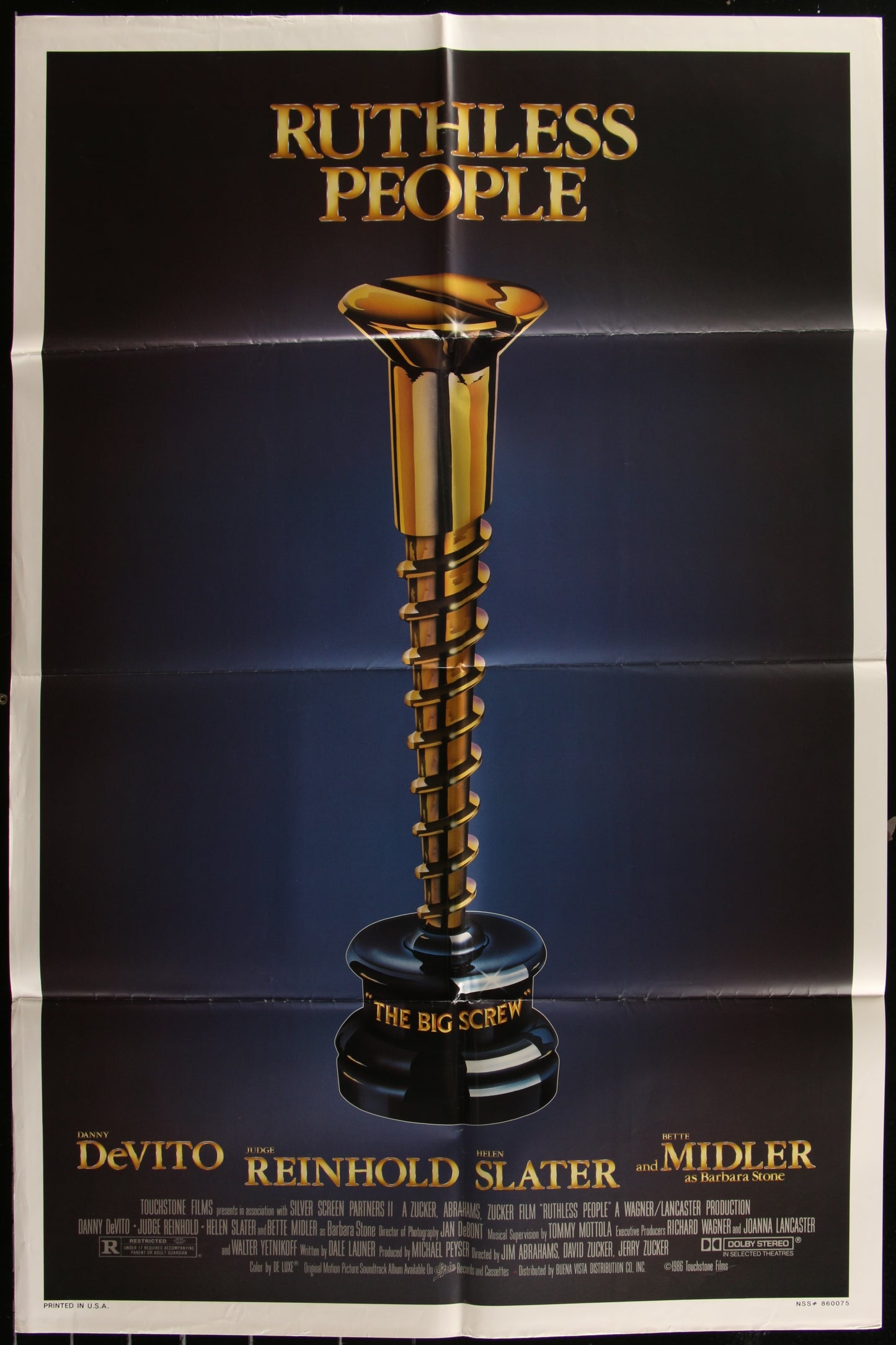 Ruthless People (1986) Original US One Sheet Movie Poster