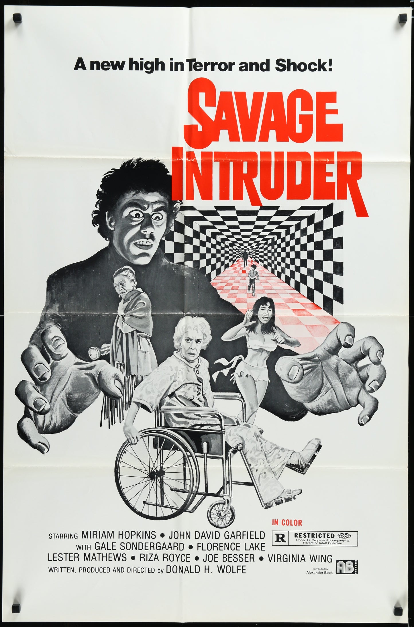 Savage Intruder (1968) Original US One Sheet Movie Poser