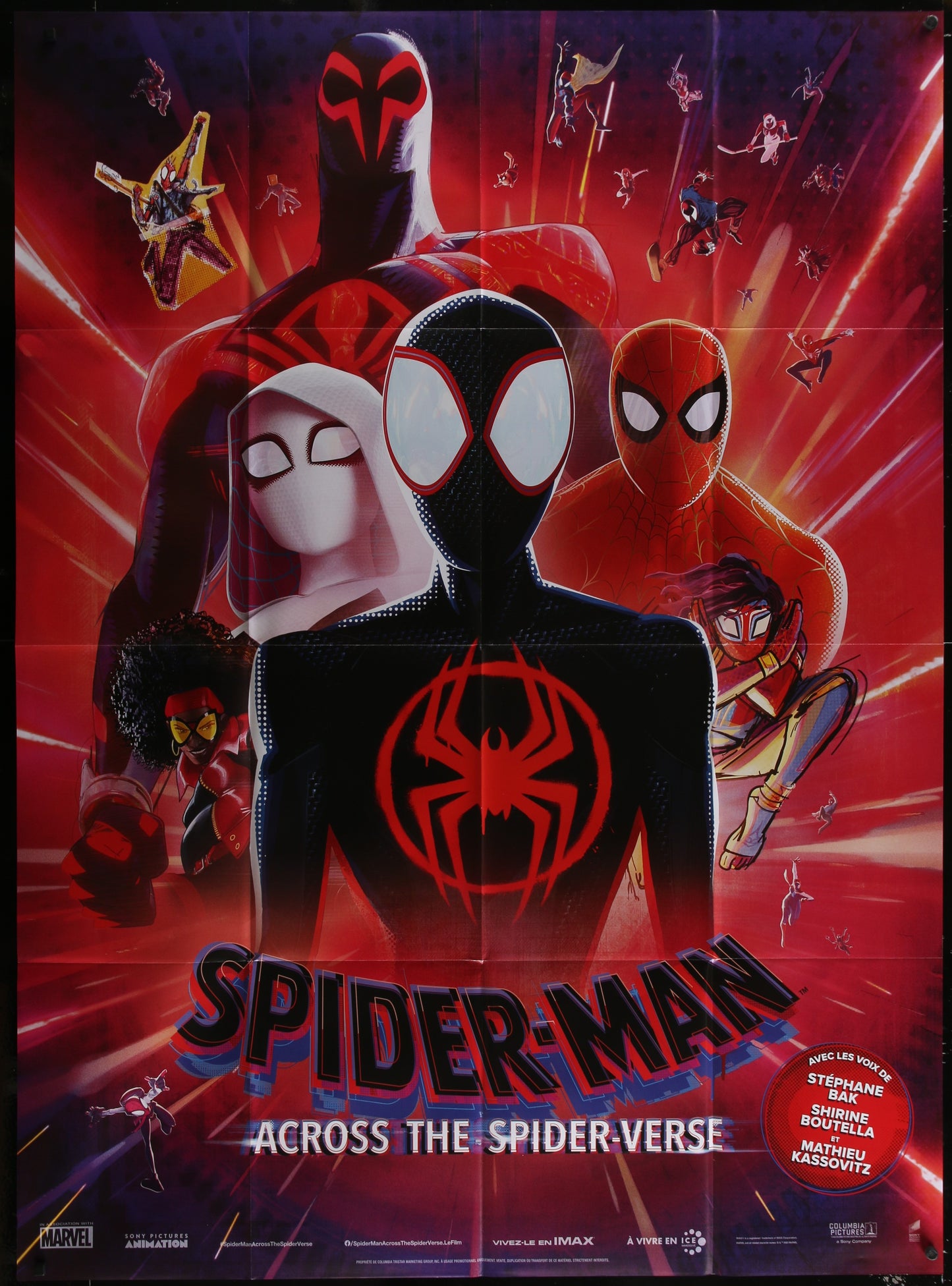 Spider-Man: Across the Spider-Verse (2023) Original French Grande Movie Poster 116 x 159 cm