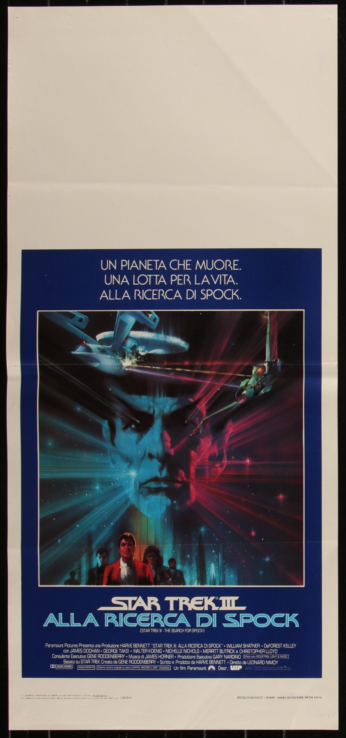 Star Trek III: The Search For Spock (1984) Original Italian Locandina Movie Poster