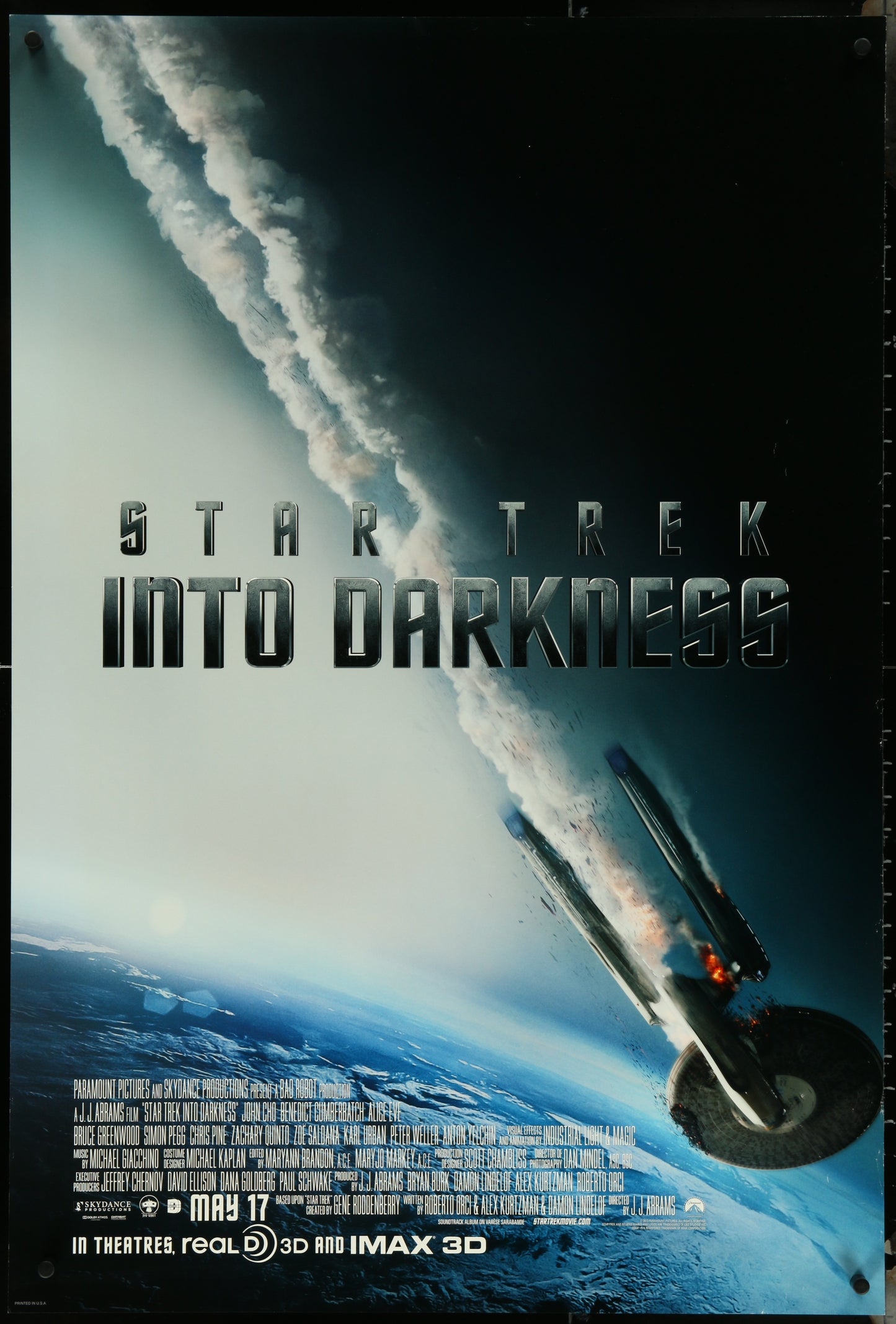 Star Trek Into Darkness (2013) Original US One Sheet Movie Poster